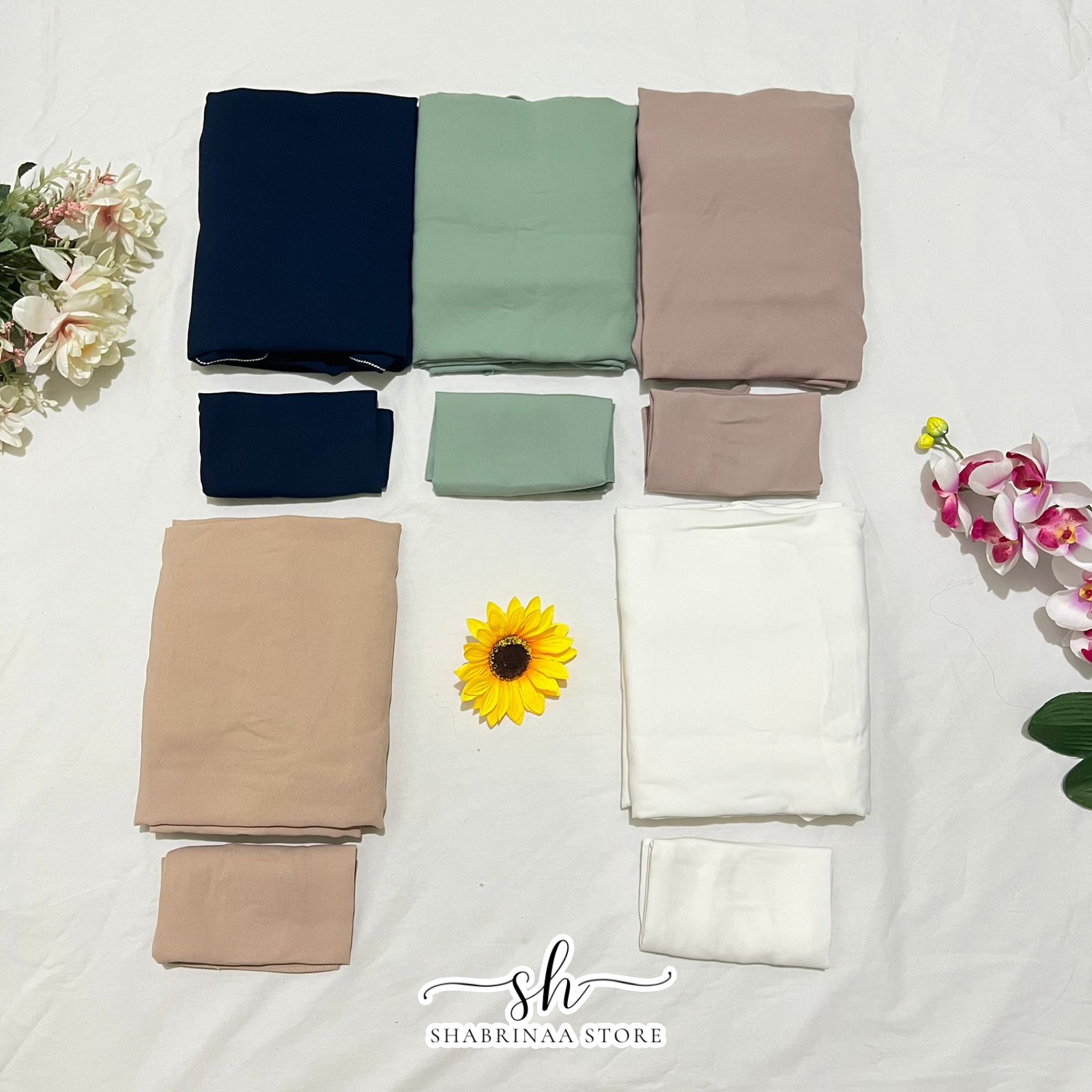 French Khimar Syari Nuha by Shabrina untuk Umrah (FREE CADAR) By Shabrina Store