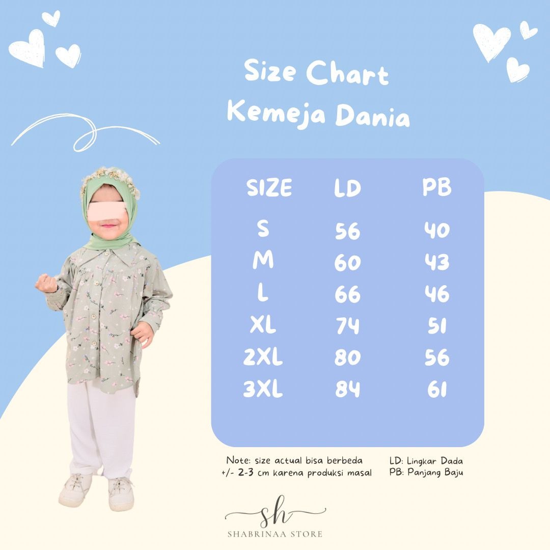 Kemeja Dania ANAK by Shabrina Store