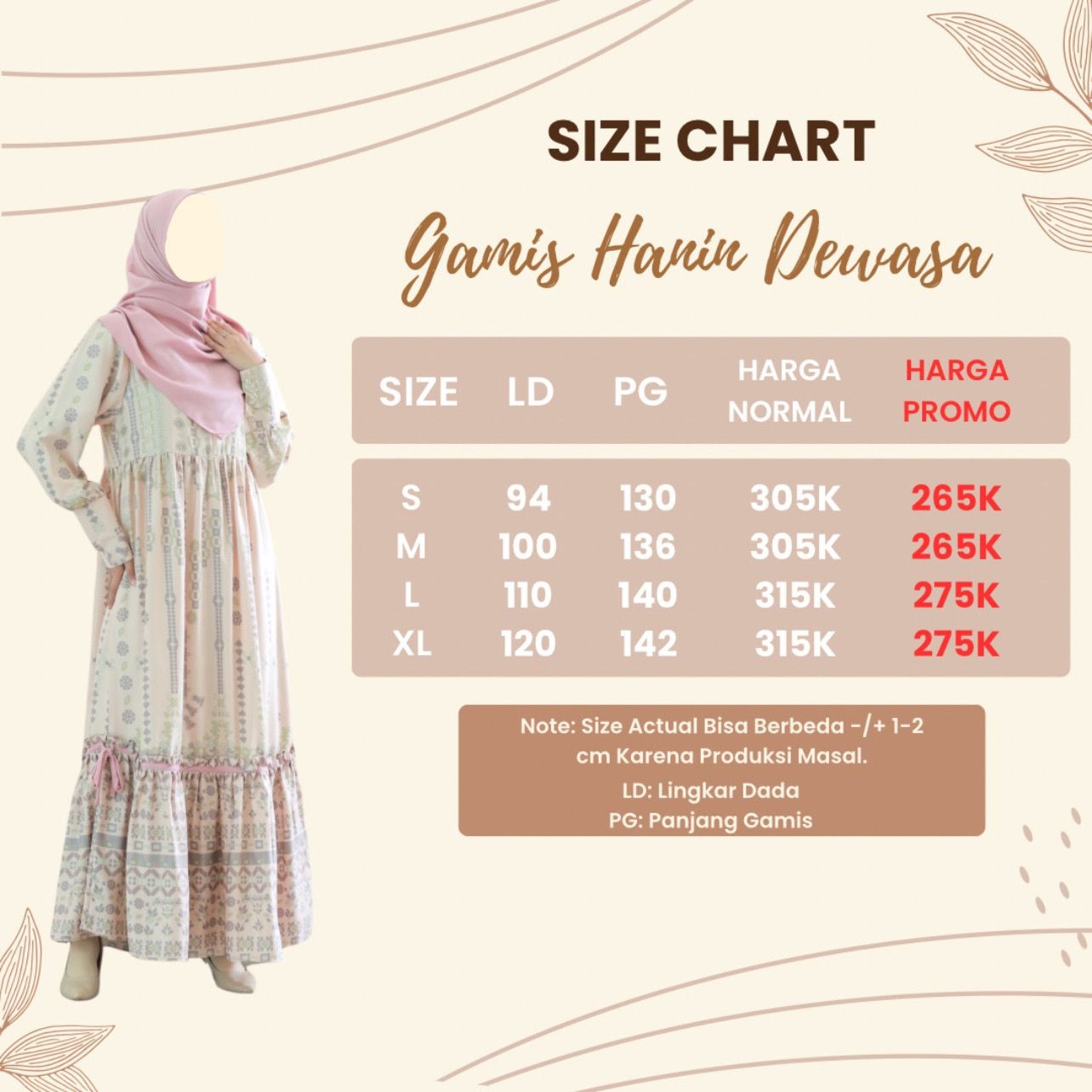 Gamis DEWASA Sarimbit Hanin by Shabrina