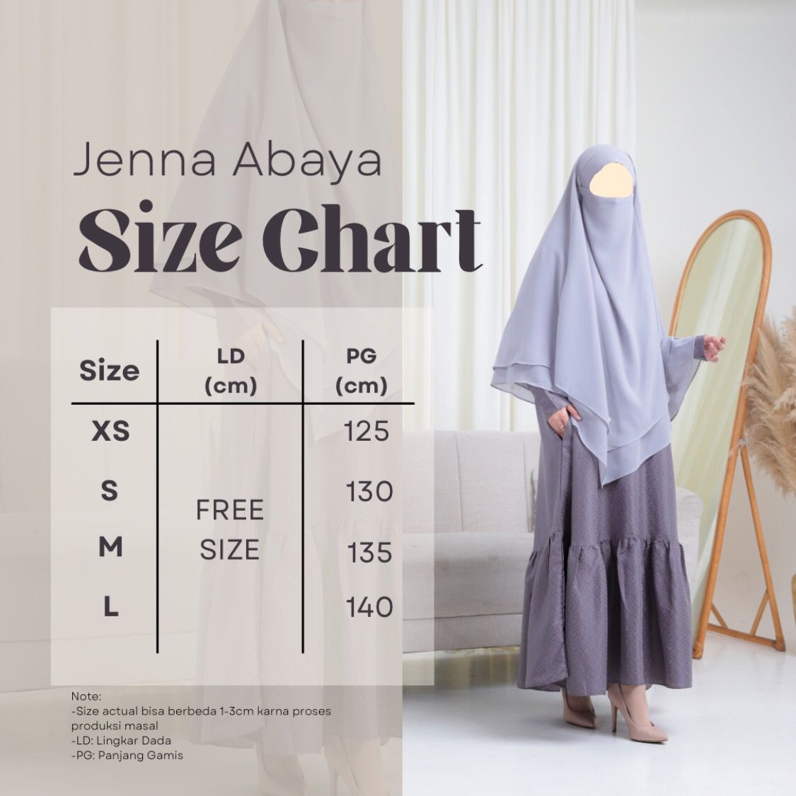Abaya Jenna DEWASA by Shabrina