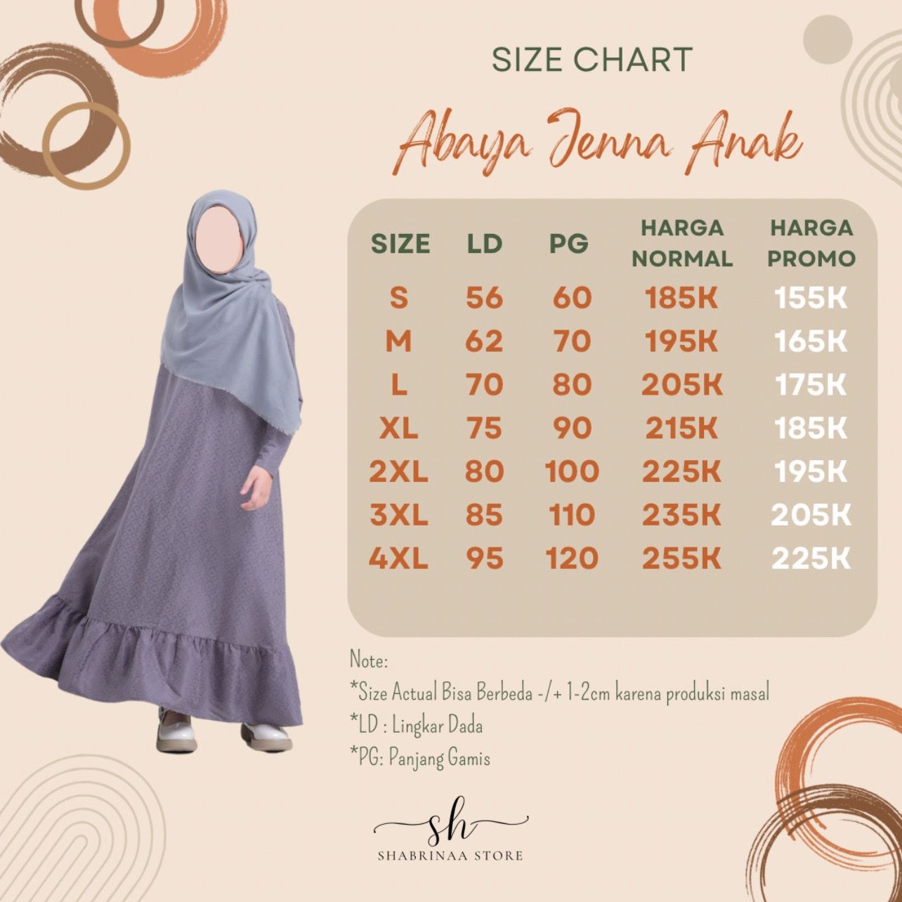 Abaya Jena ANAK by Shabrina Store