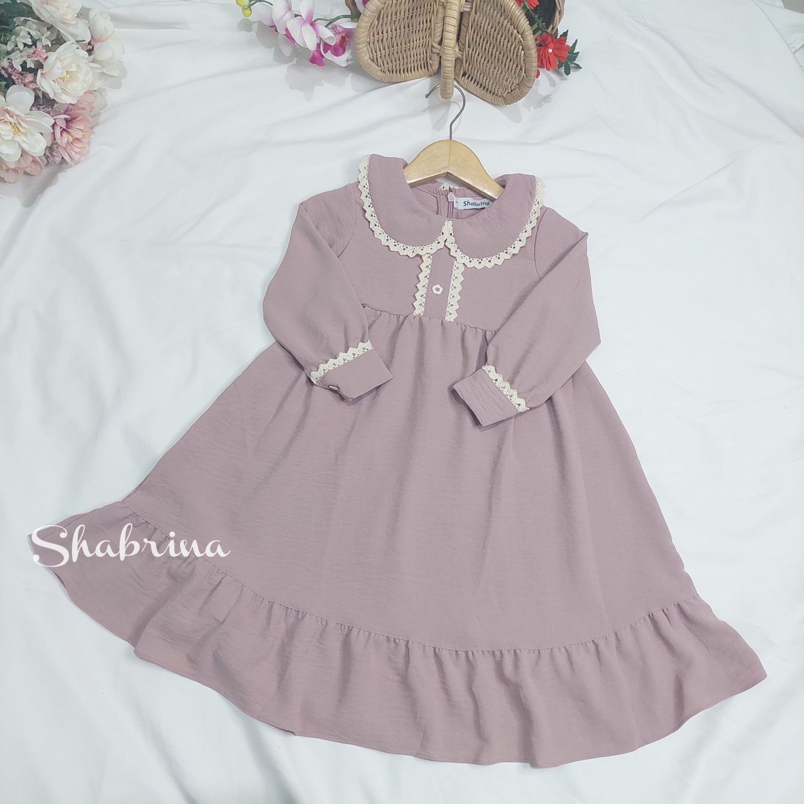 Gamis Raniah Polos by Shabrina (XS-L) By Shabrina