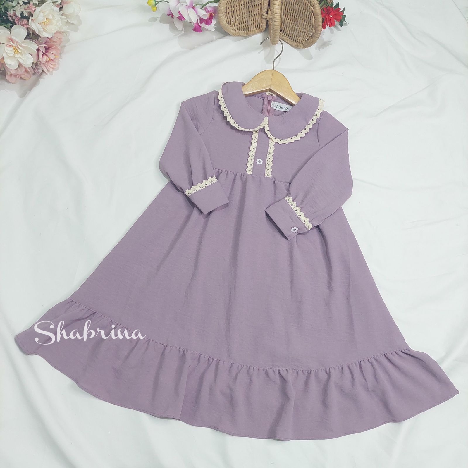 Gamis Raniah Polos by Shabrina (XS-L) By Shabrina