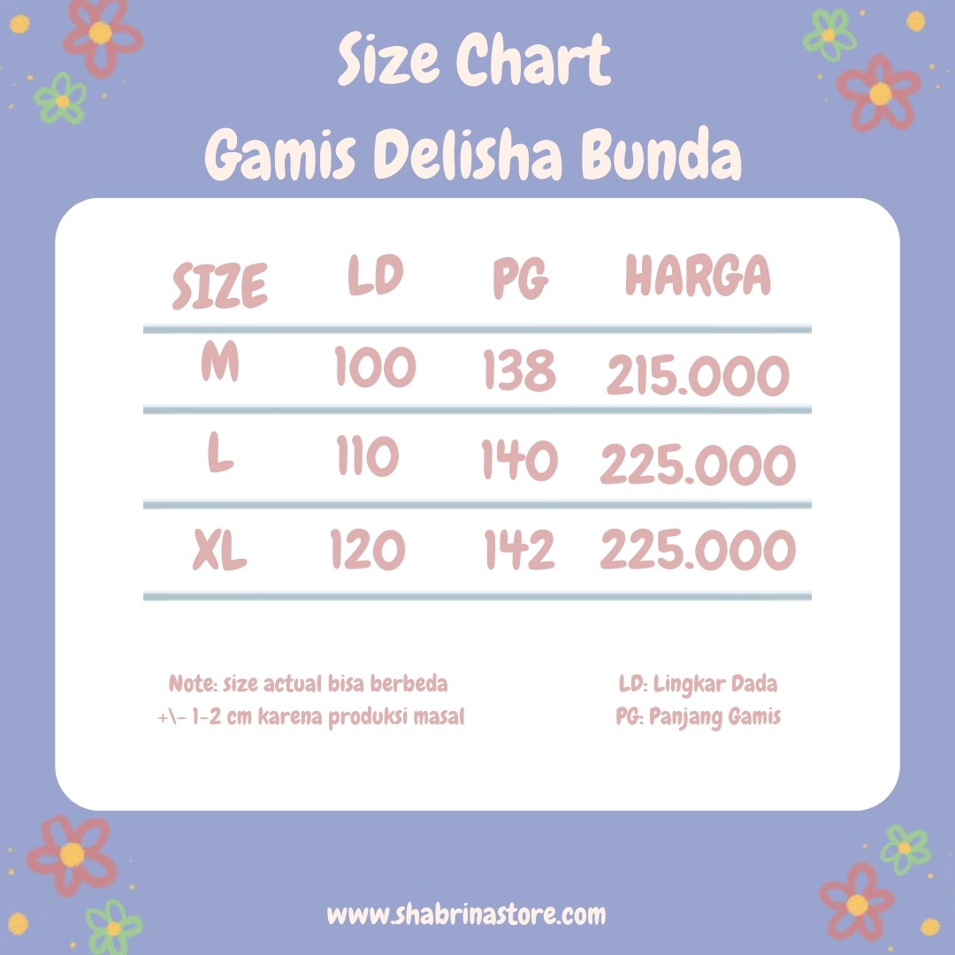 Gamis Delisha DEWASA by Shabrina