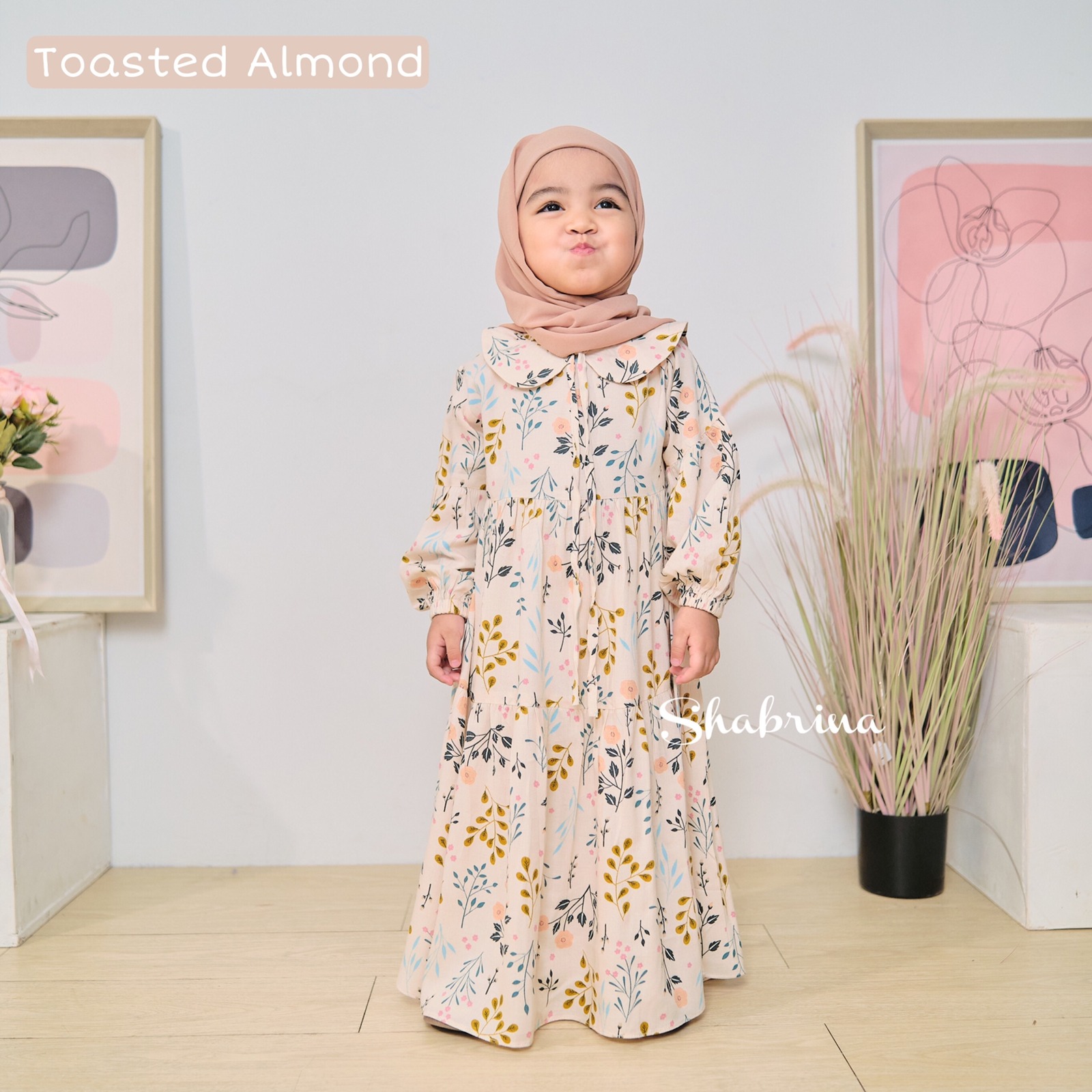 Gamis Delisha ANAK Rayon Motif by Shabrina