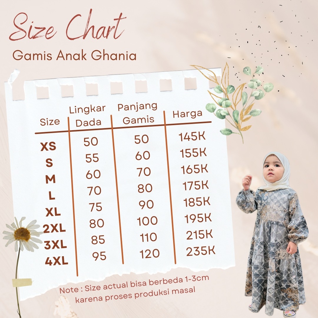 Gamis Ghania ANAK by Shabrinaa