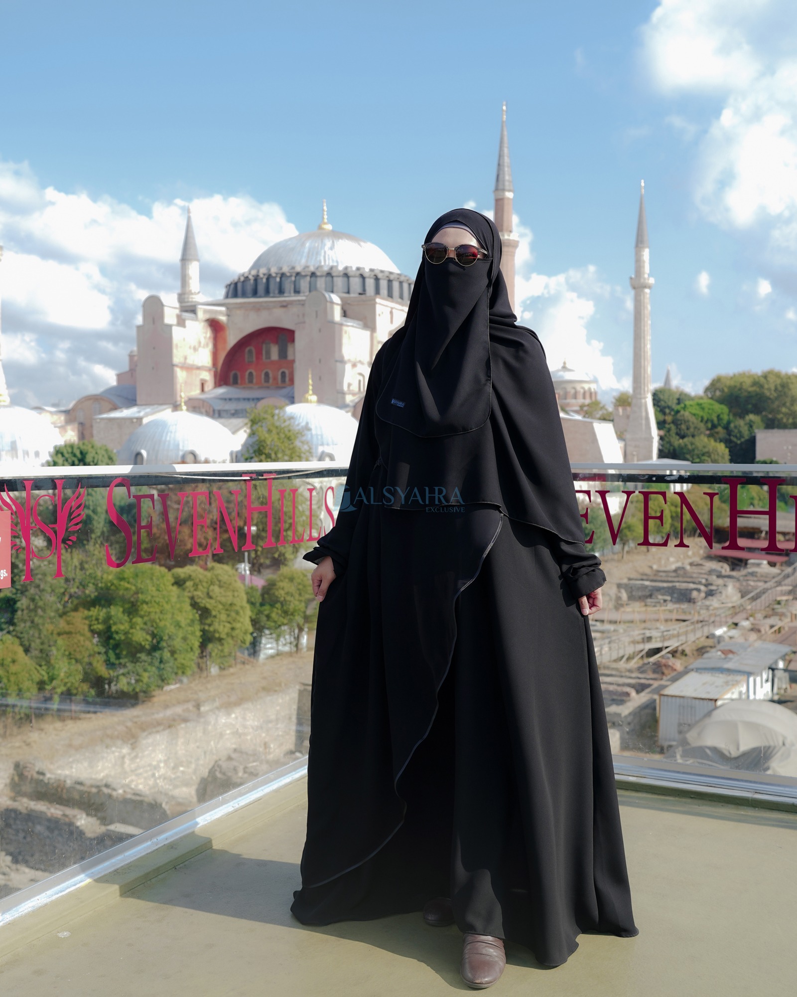 Alsyahra Exclusive - Abaya Gamis Syari Syarifa 2 Material Soft Jetblack