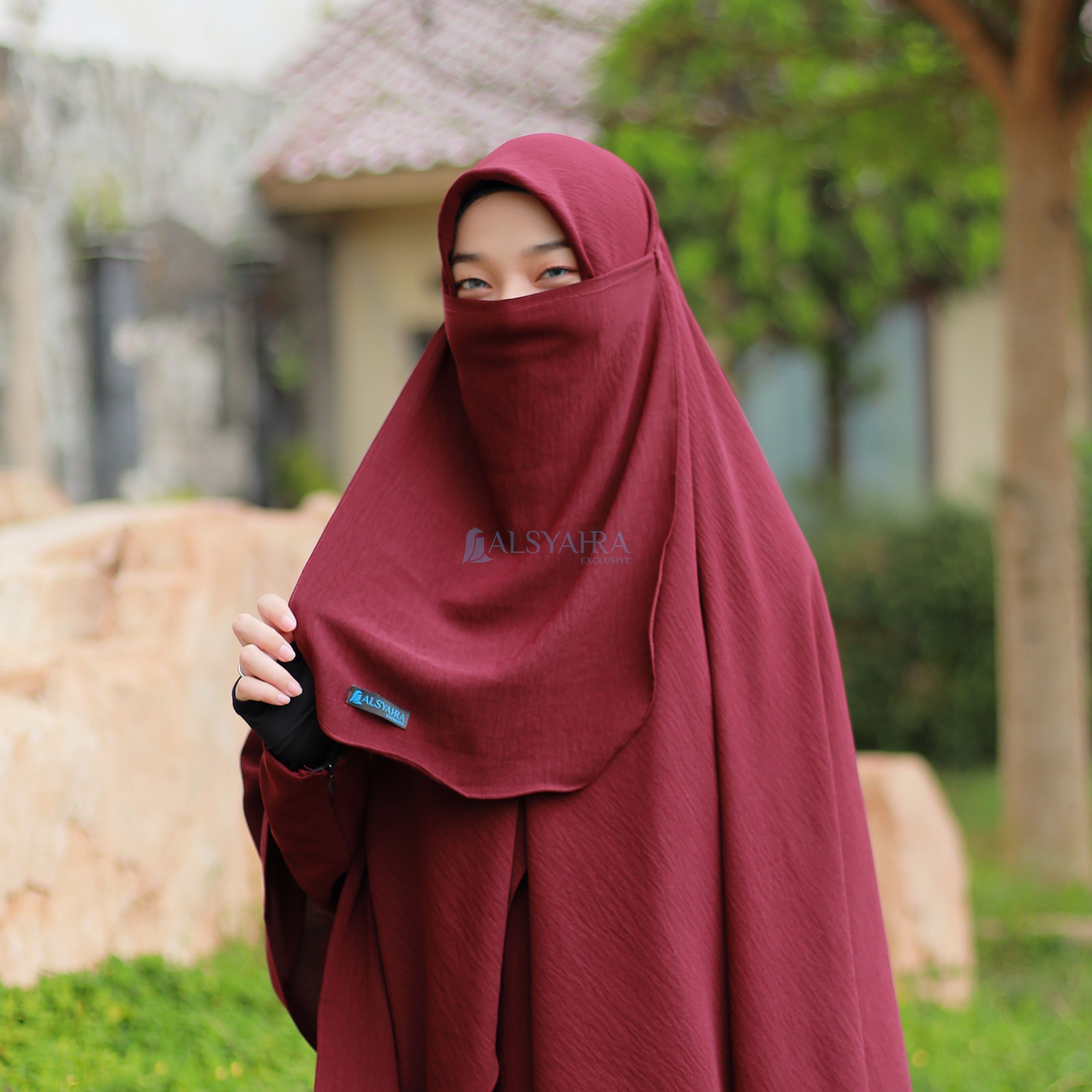Alsyahra Exclusive - Set Khimar Square Cadar Tali Luxury Airflow