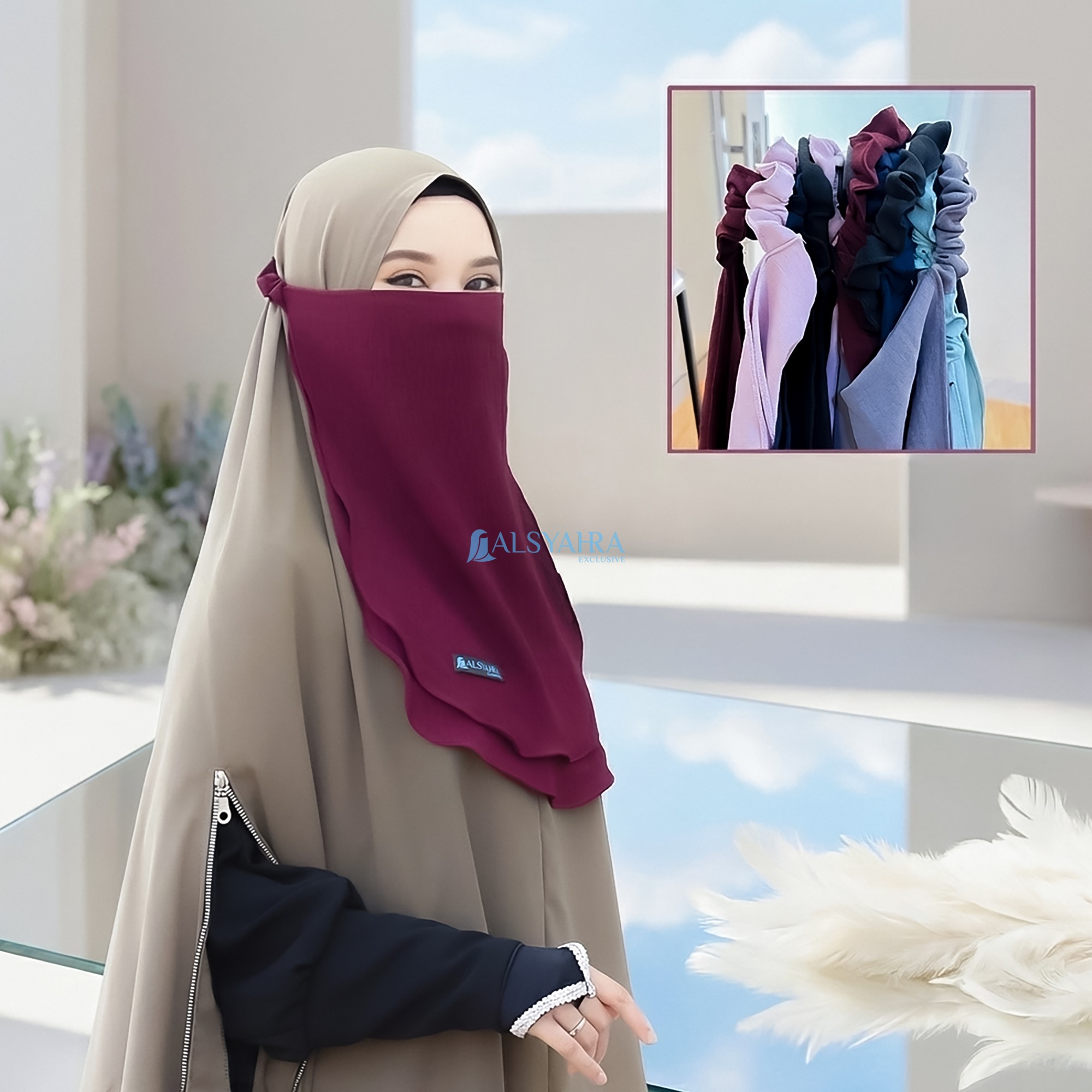 Alsyahra Exclusive - Cadar Karet Wrinkle Kerut 2 Layer Crinkle Airflow Premium