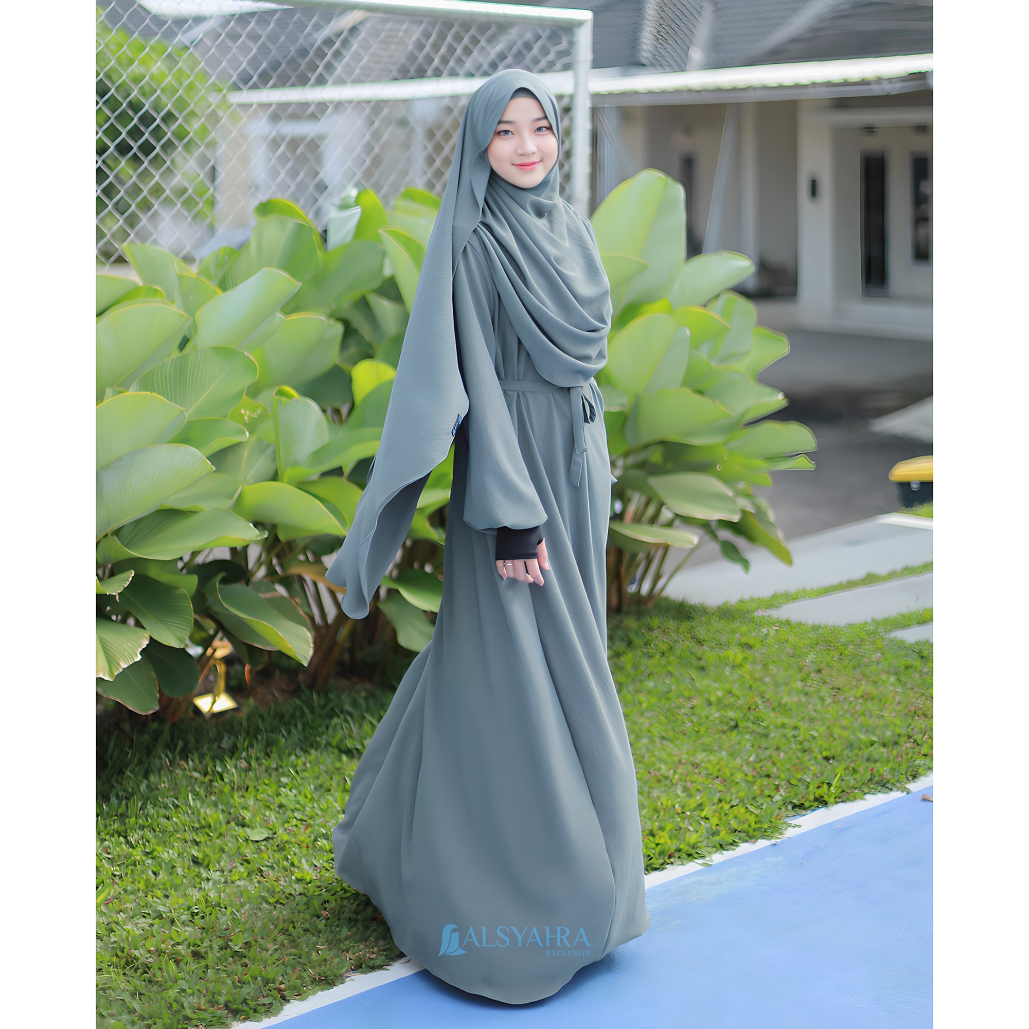 Alsyahra Exclusive - Abaya Gamis Syari Annisa Crinkle Airflow Premium