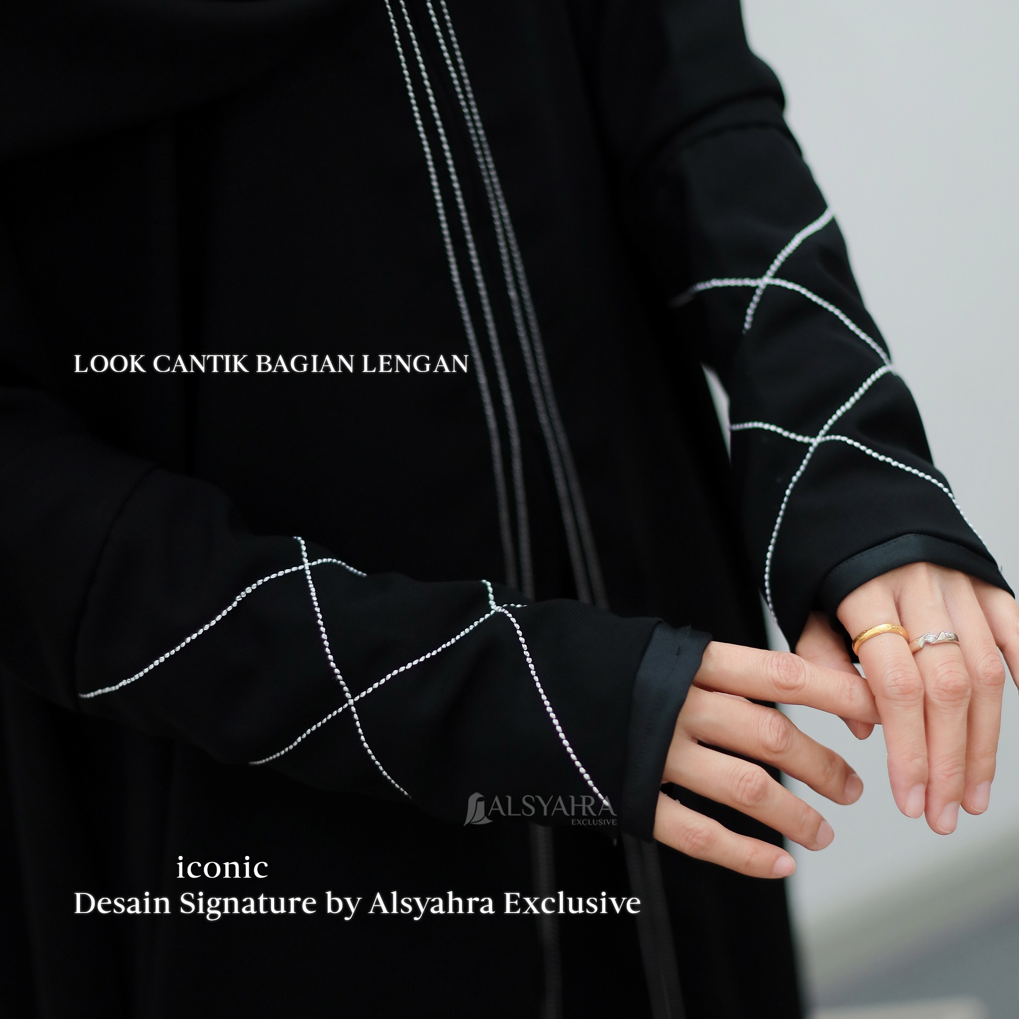 Alsyahra Exclusive - Abaya Gamis Syari Medina Signature Soft Jetblack