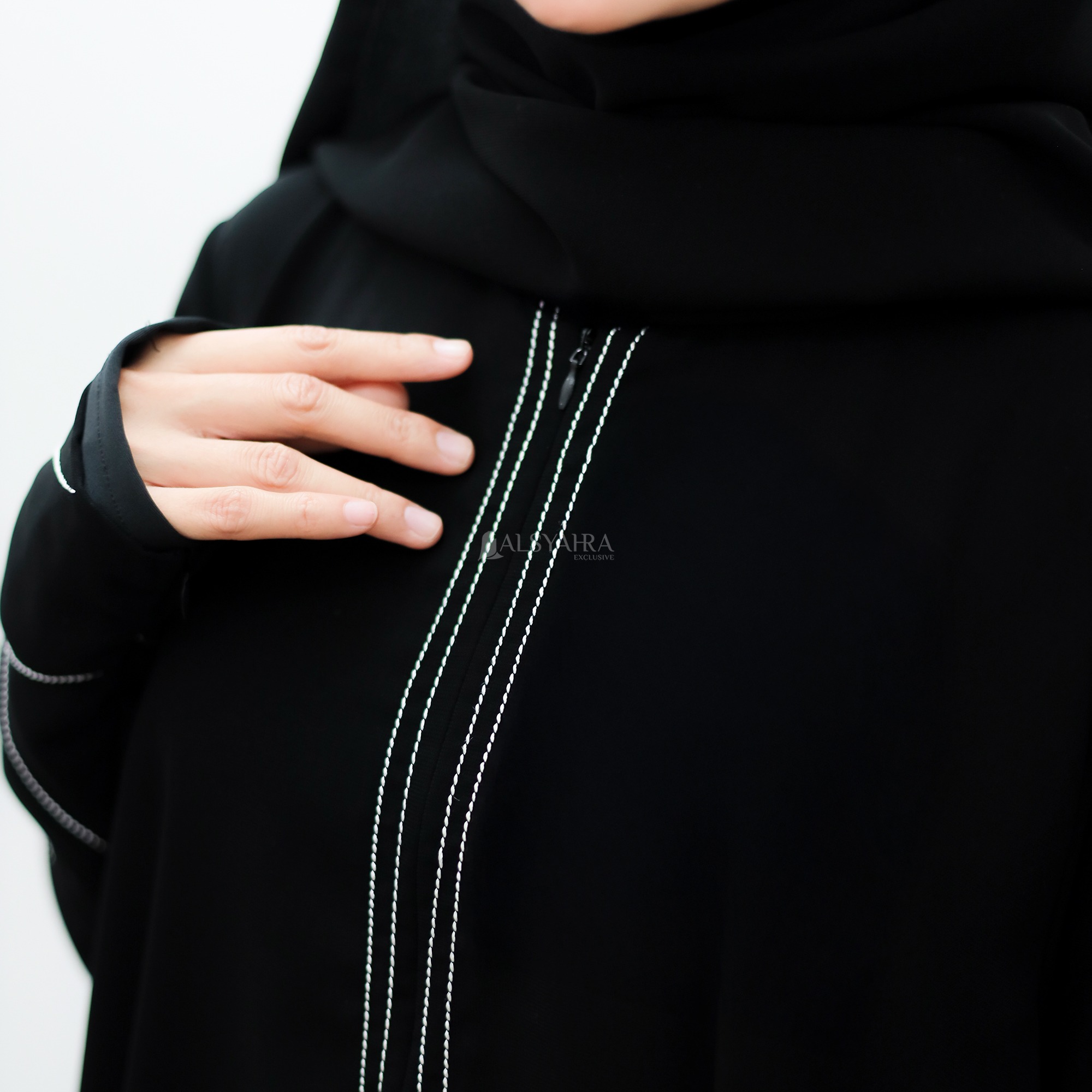 Alsyahra Exclusive - Abaya Gamis Syari Medina Signature Soft Jetblack