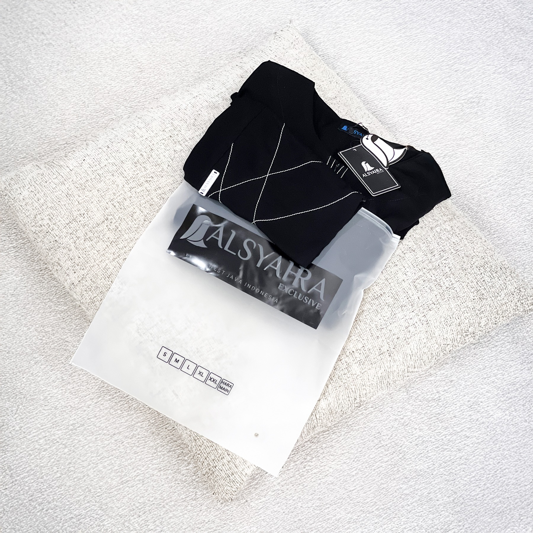 Alsyahra Exclusive - Abaya Gamis Syari Medina Signature Soft Jetblack