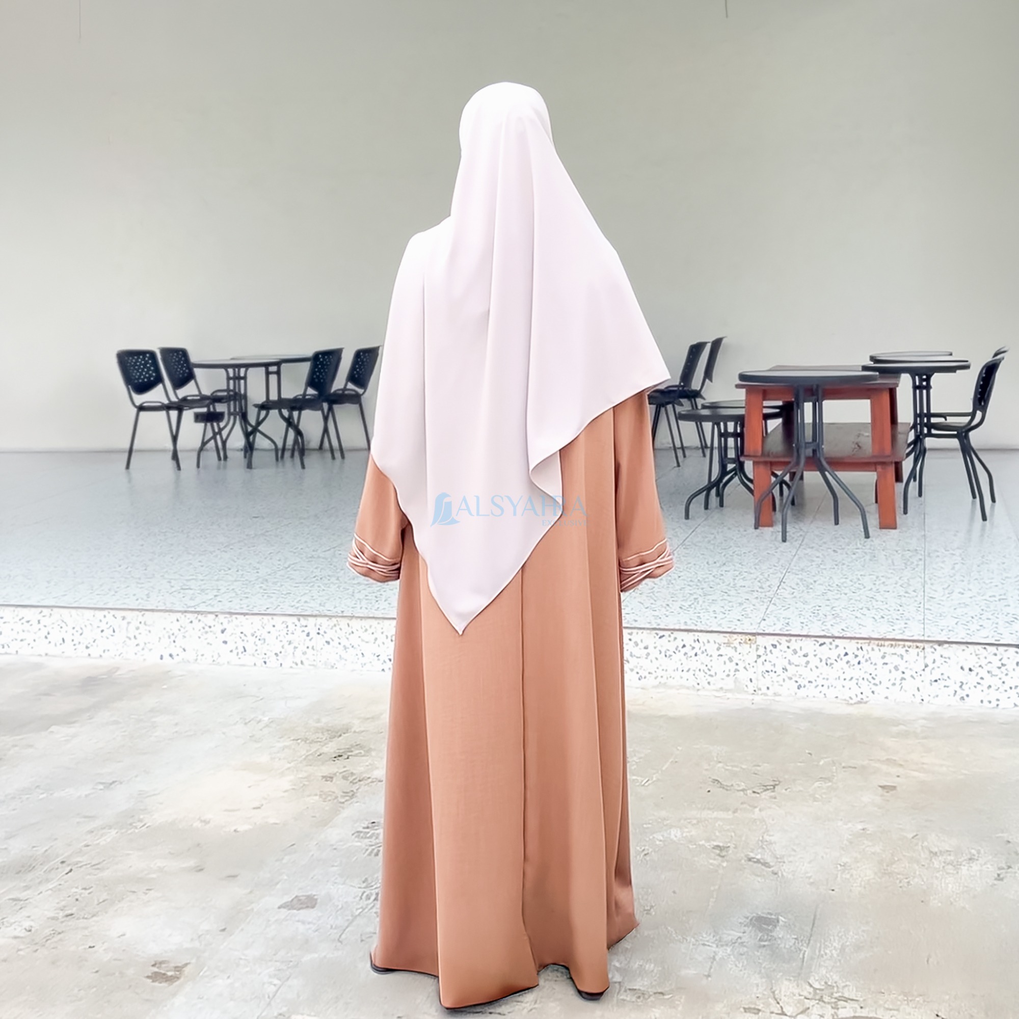 Alsyahra Exclusive - Abaya Nayyara Pocket Cross Linen Alexandria Signature Premium