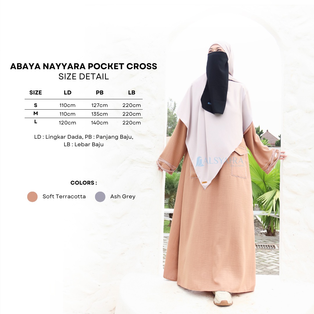Alsyahra Exclusive - Abaya Nayyara Pocket Cross Linen Alexandria Signature Premium
