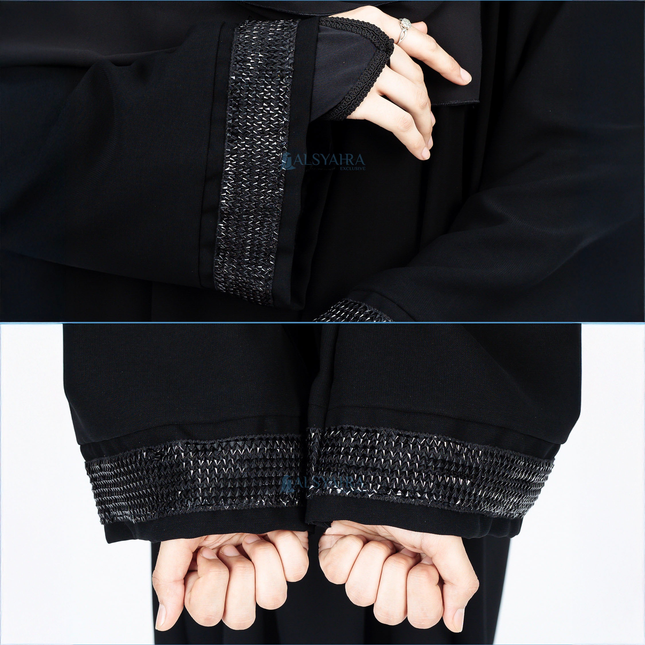 Alsyahra Exclusive - Abaya Gamis Syari Thaifah Jetblack