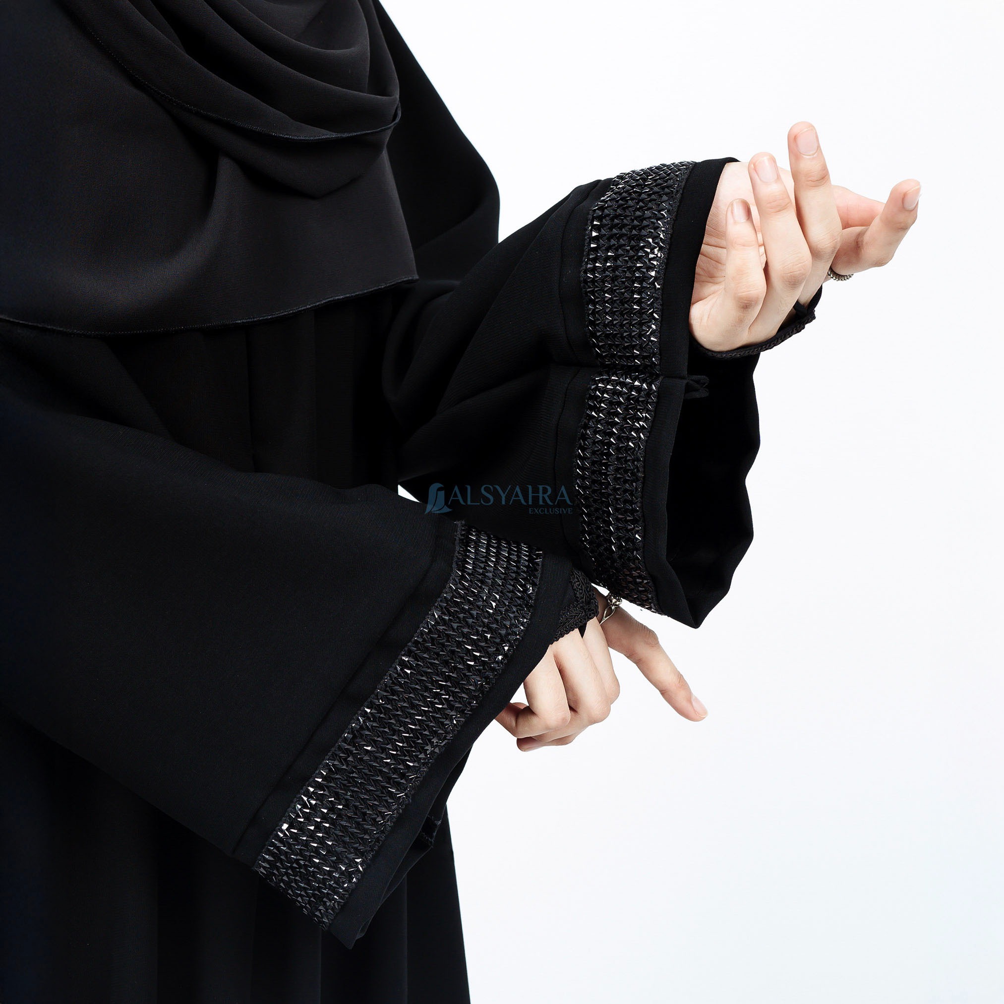 Alsyahra Exclusive - Abaya Gamis Syari Thaifah Jetblack