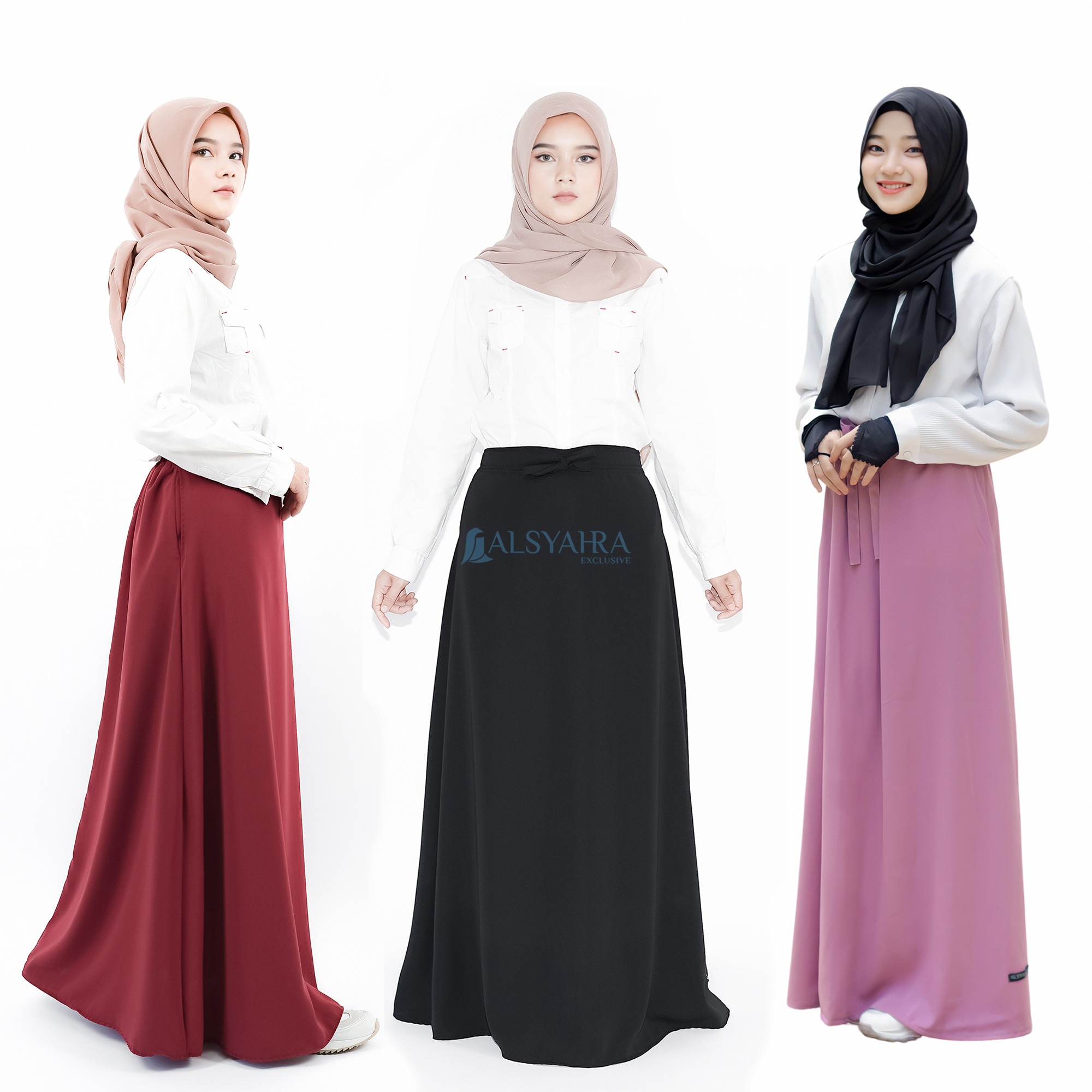 Alsyahra Exclusive - Rok Daily Syari Celana Muslimah WF Premium