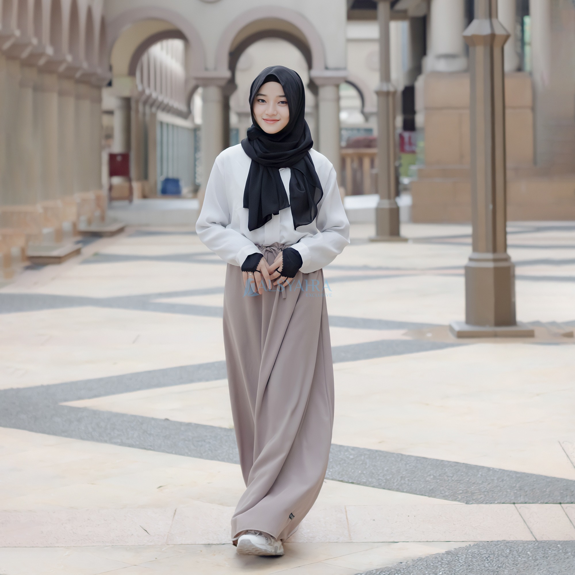 Alsyahra Exclusive - Rok Daily Syari Celana Muslimah WF Premium