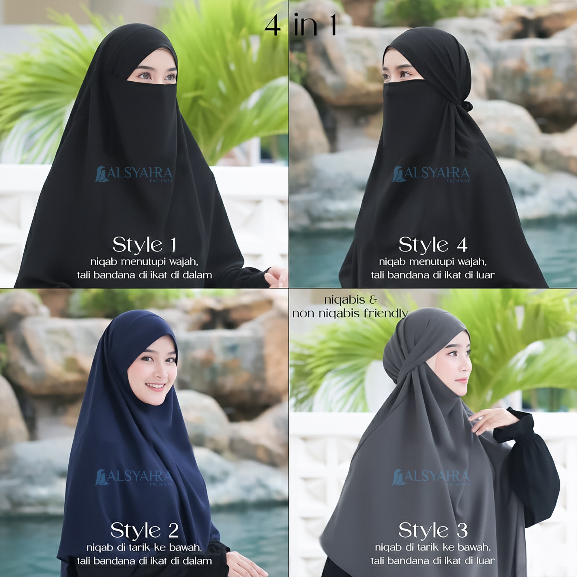 Alsyahra Exclusive - Khiban French Khimar Lancip V Ayumi FZ Premium