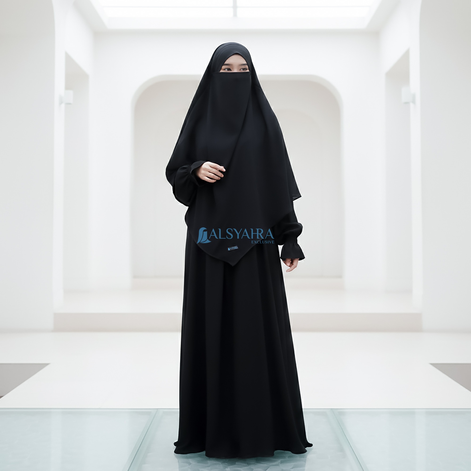 Alsyahra Exclusive - Khiban French Khimar Lancip V Ayumi FZ Premium