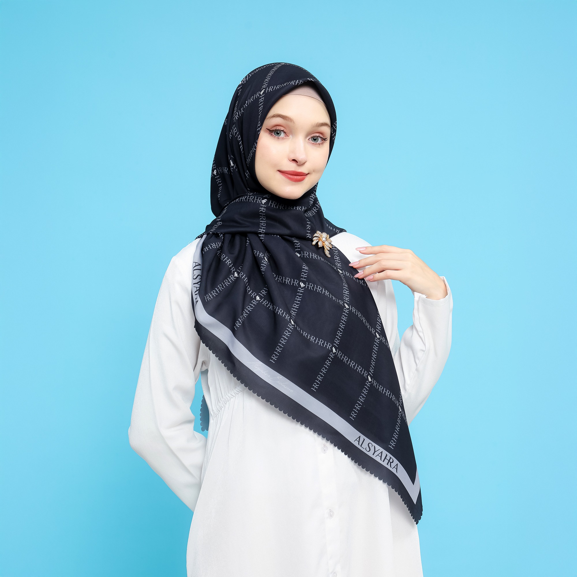 Alsyahra Exclusive Jilbab HR Luxe Hijab Voile Kerudung Segi Empat Premium