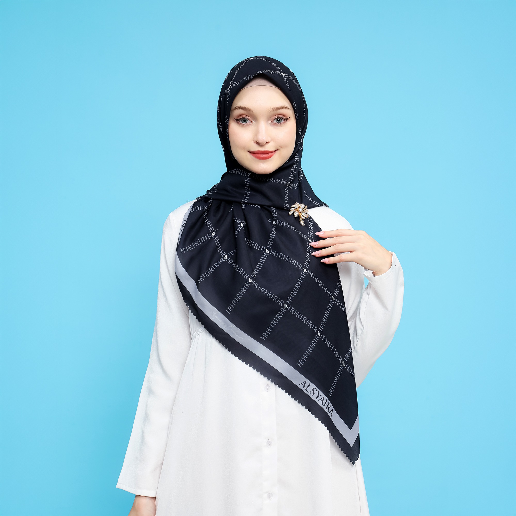 Alsyahra Exclusive Jilbab HR Luxe Hijab Voile Kerudung Segi Empat Premium