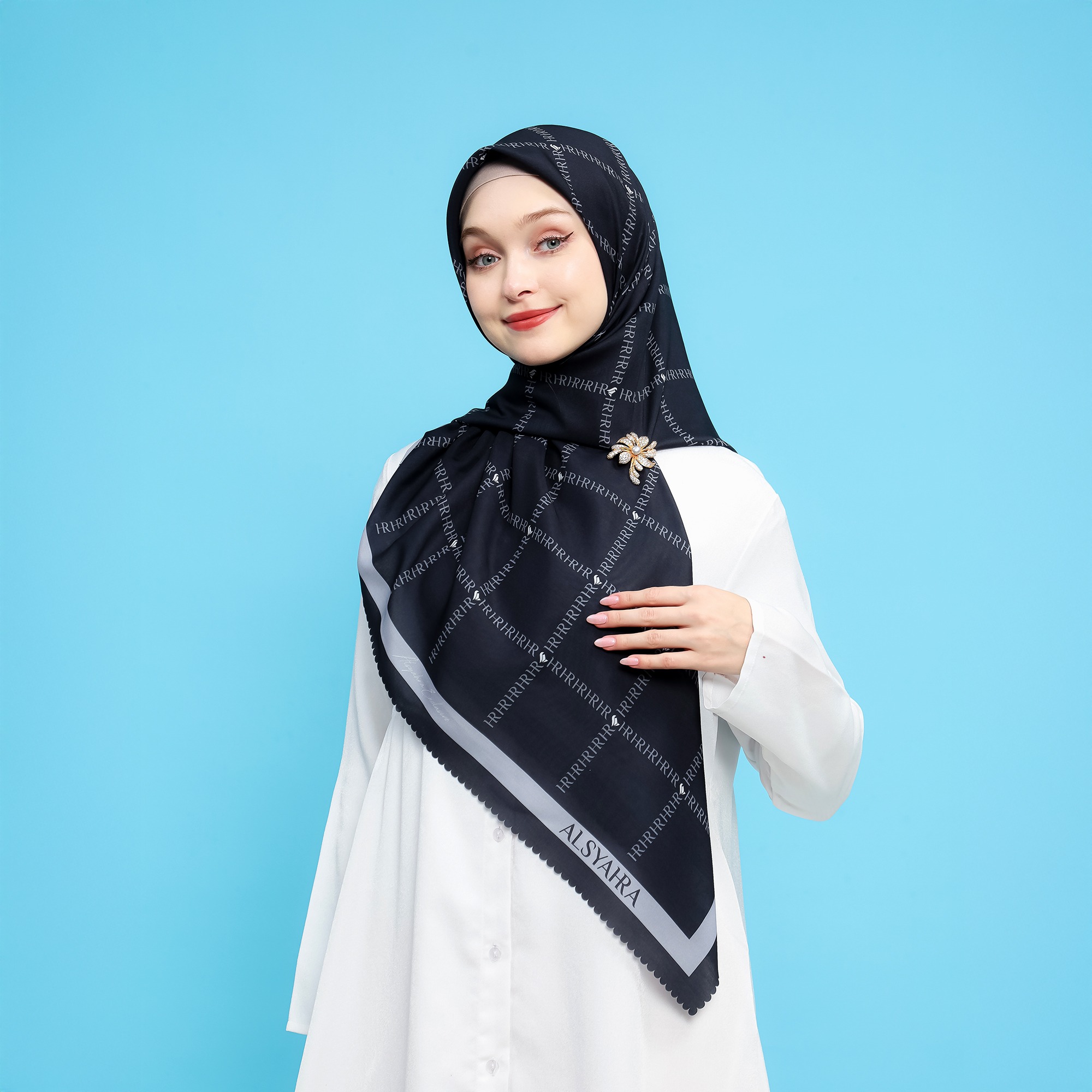 Alsyahra Exclusive Jilbab HR Luxe Hijab Voile Kerudung Segi Empat Premium