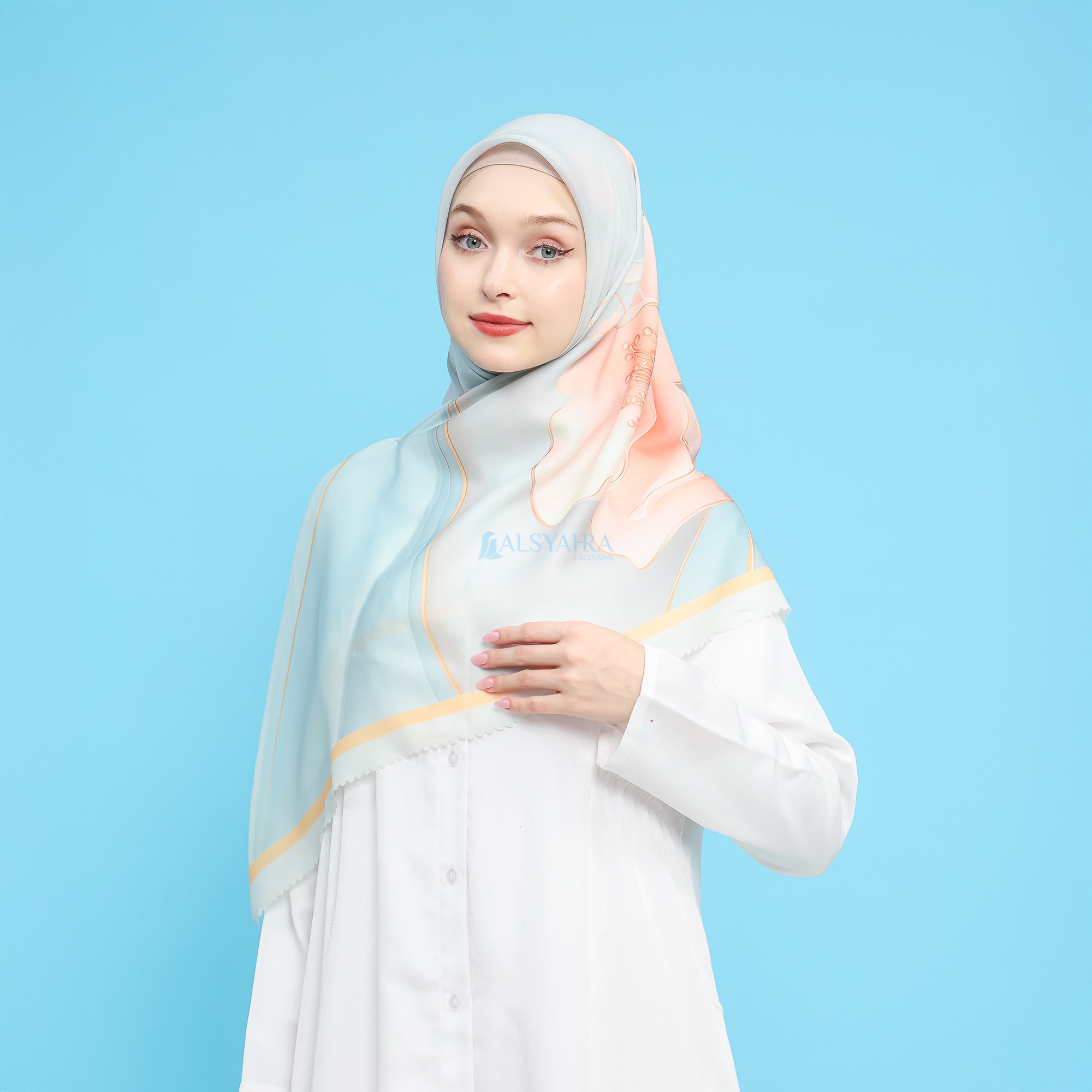 Alsyahra Exclusive Jilbab Sakura Luxe Hijab Voile Kerudung Segi Empat Premium