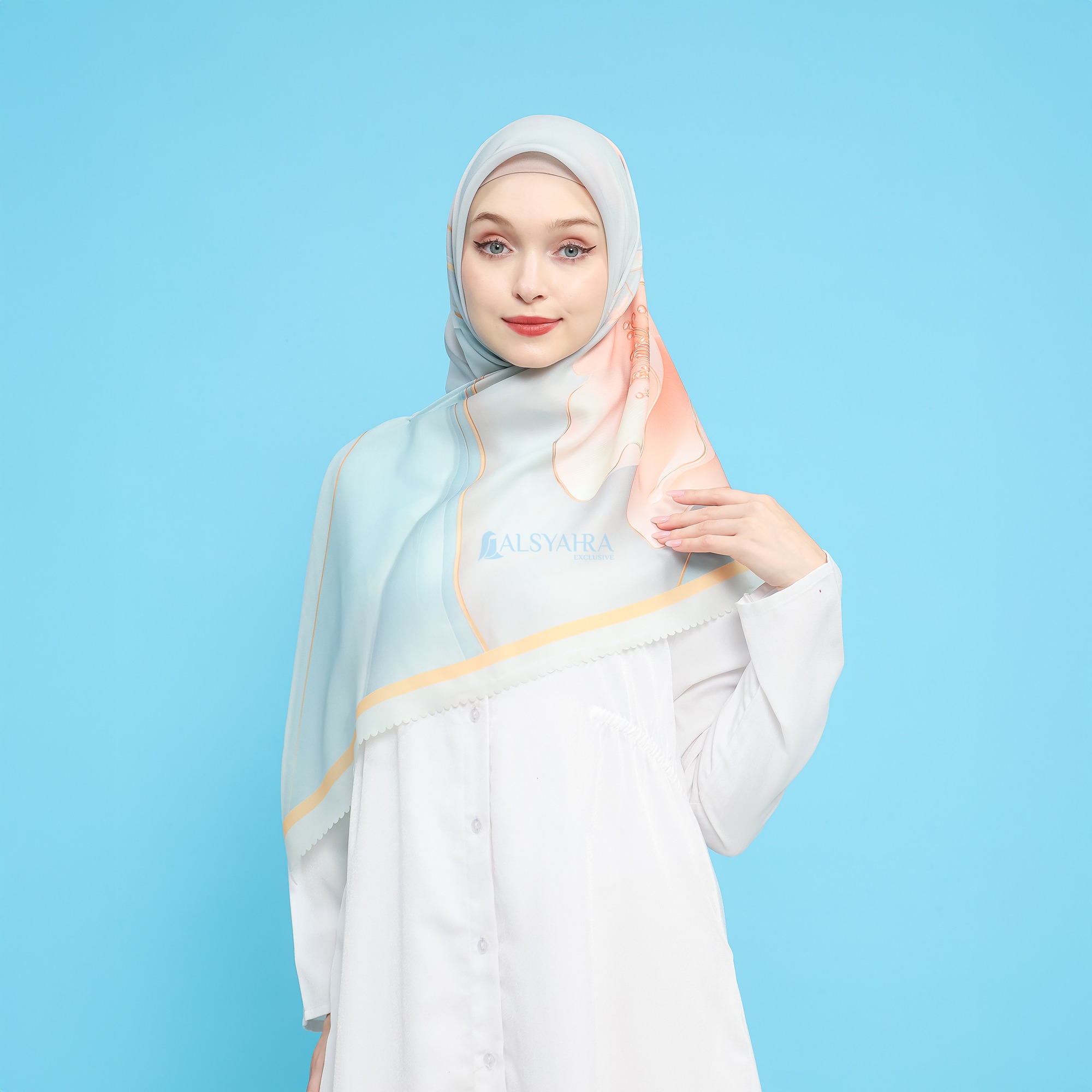 Alsyahra Exclusive Jilbab Sakura Luxe Hijab Voile Kerudung Segi Empat Premium