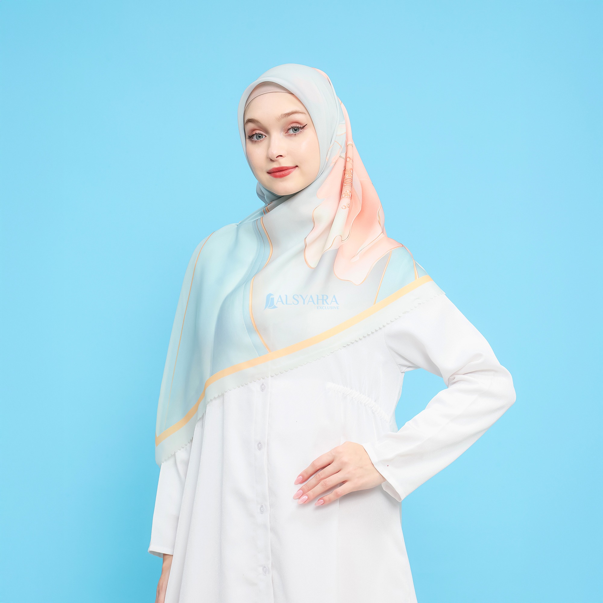 Alsyahra Exclusive Jilbab Sakura Luxe Hijab Voile Kerudung Segi Empat Premium