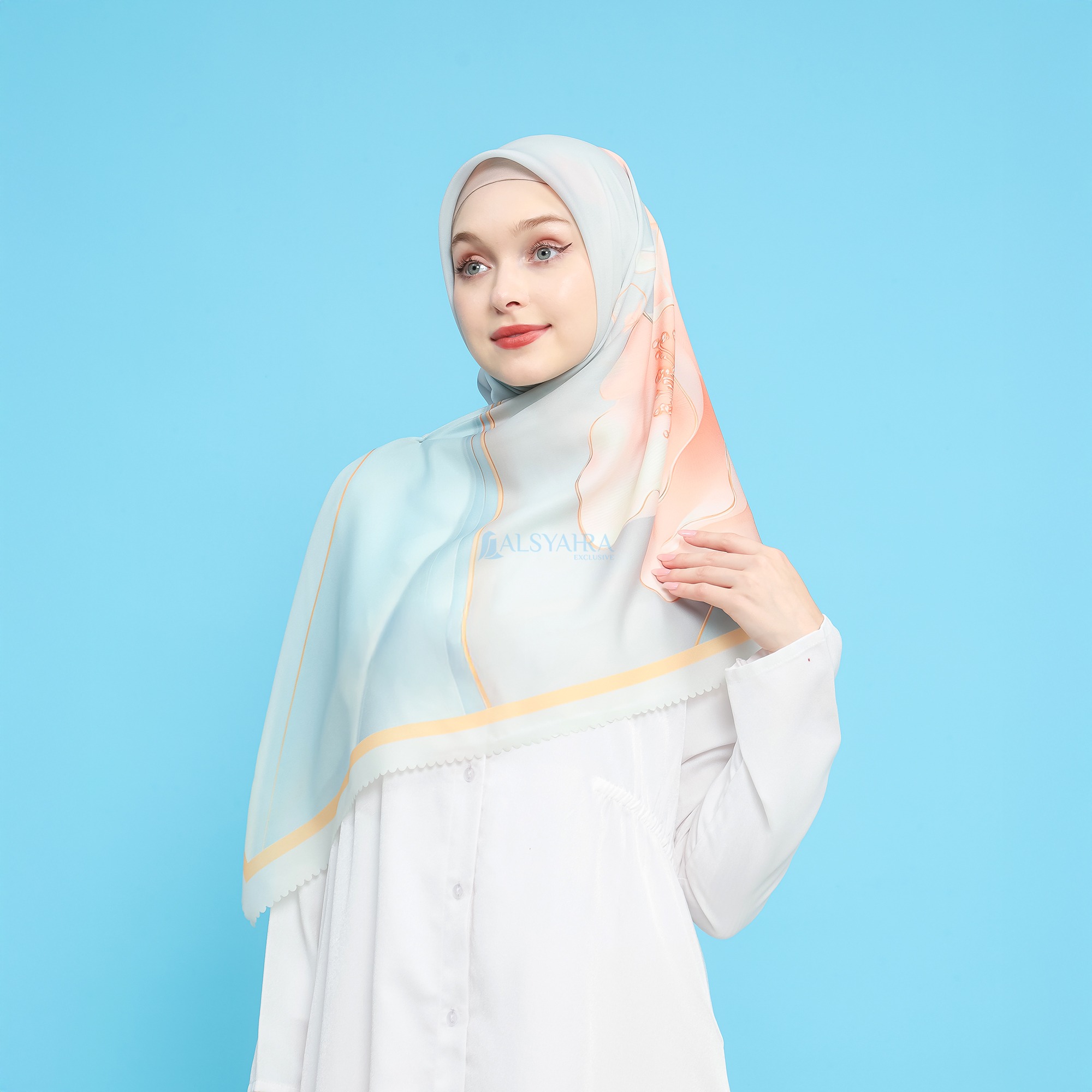Alsyahra Exclusive Jilbab Sakura Luxe Hijab Voile Kerudung Segi Empat Premium