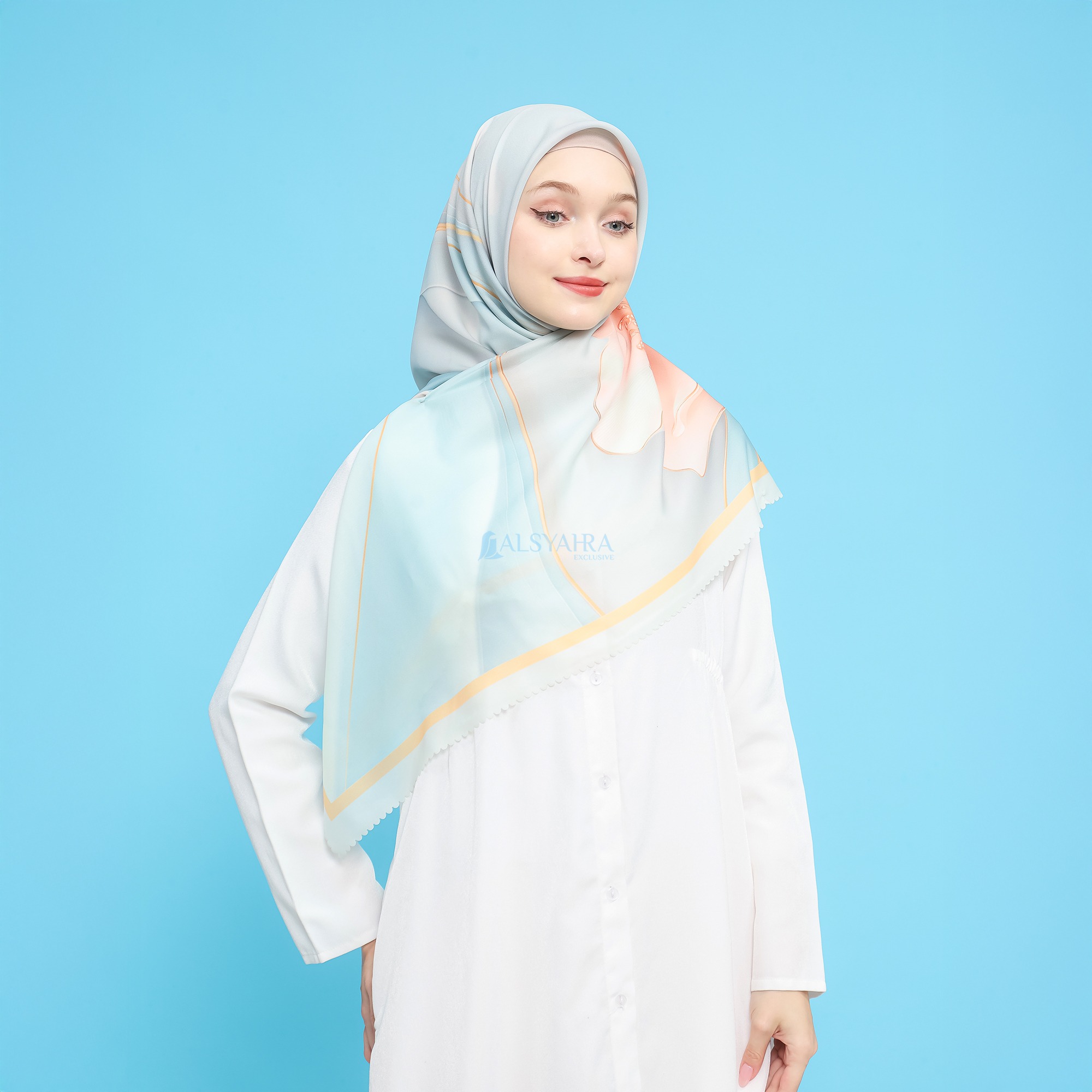Alsyahra Exclusive Jilbab Sakura Luxe Hijab Voile Kerudung Segi Empat Premium