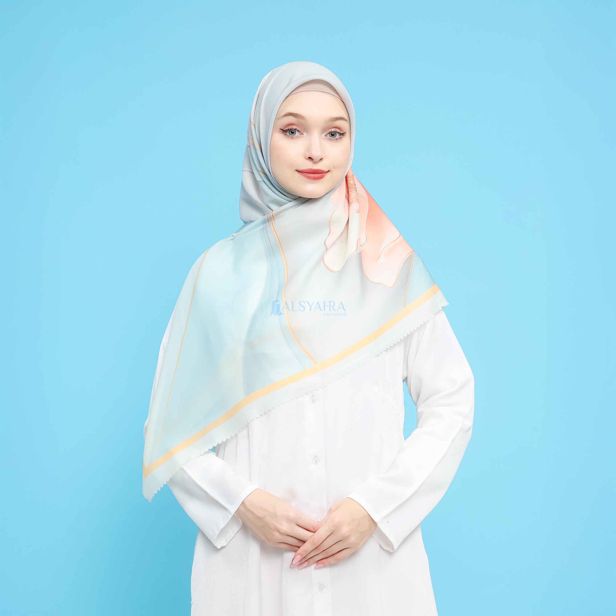 Alsyahra Exclusive Jilbab Sakura Luxe Hijab Voile Kerudung Segi Empat Premium
