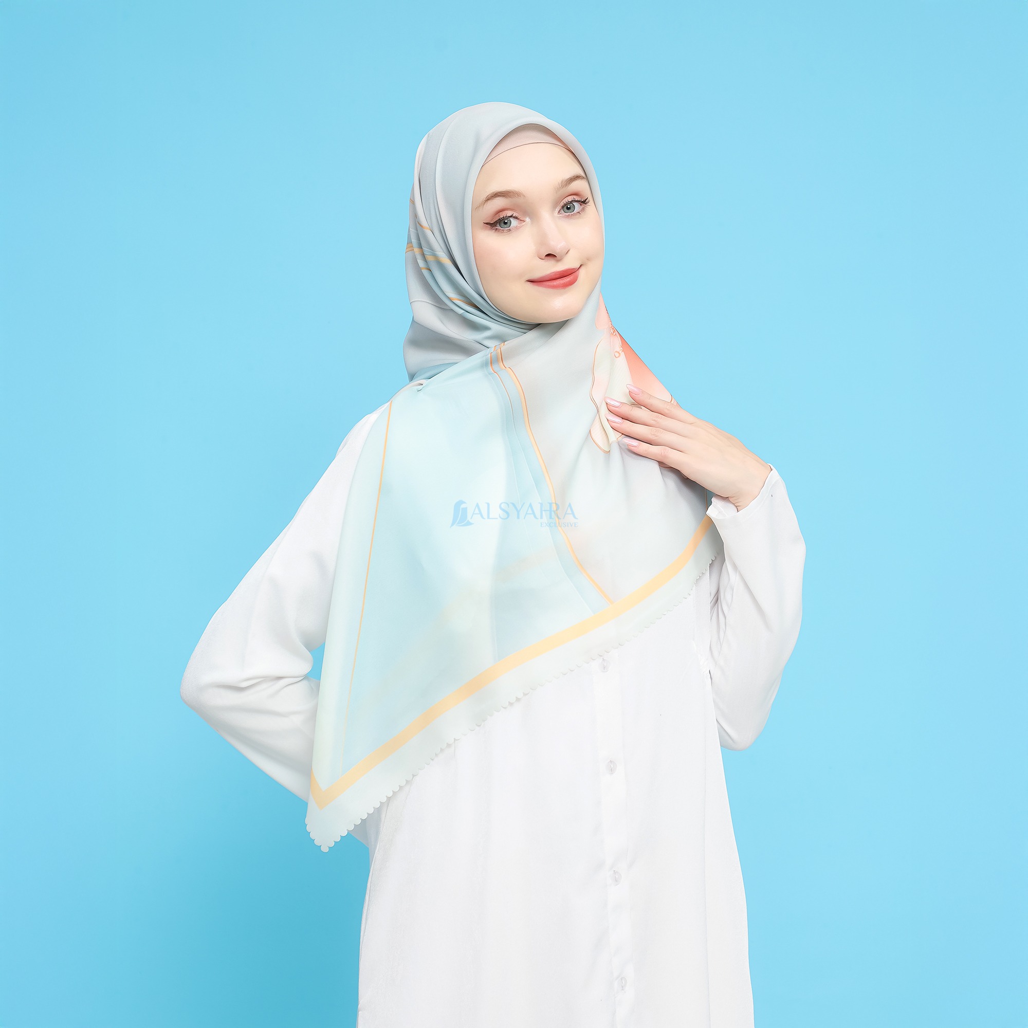 Alsyahra Exclusive Jilbab Sakura Luxe Hijab Voile Kerudung Segi Empat Premium