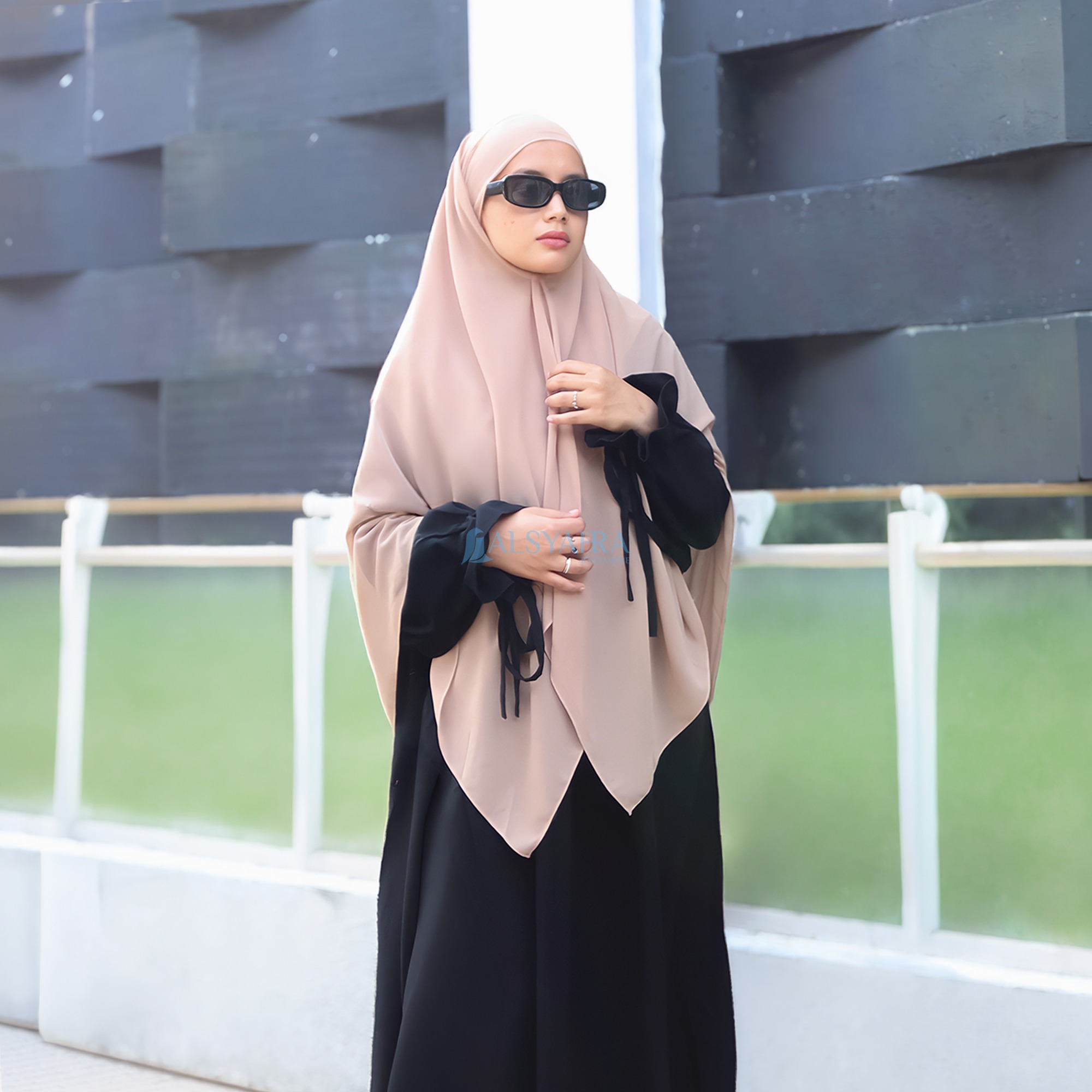 Alsyahra Exclusive - Set Khiban Khimar Bandana Syari Cadar Sifon Cerruti Premium 5 Style