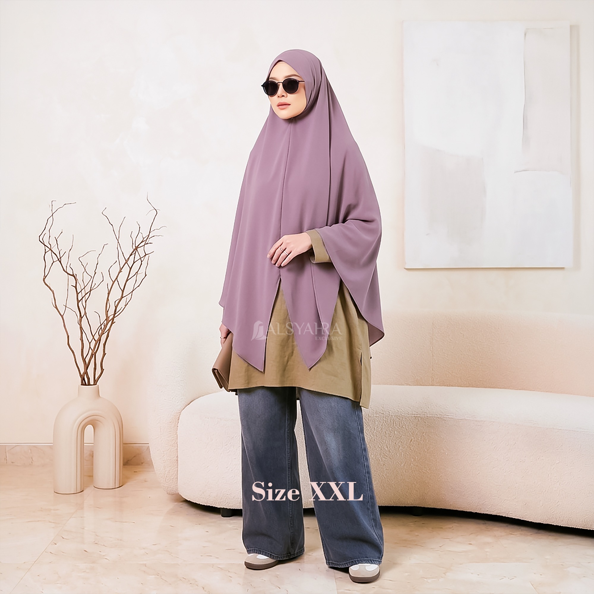 Alsyahra Exclusive - Set Khiban Khimar Bandana Syari Cadar Sifon Cerruti Premium 5 Style
