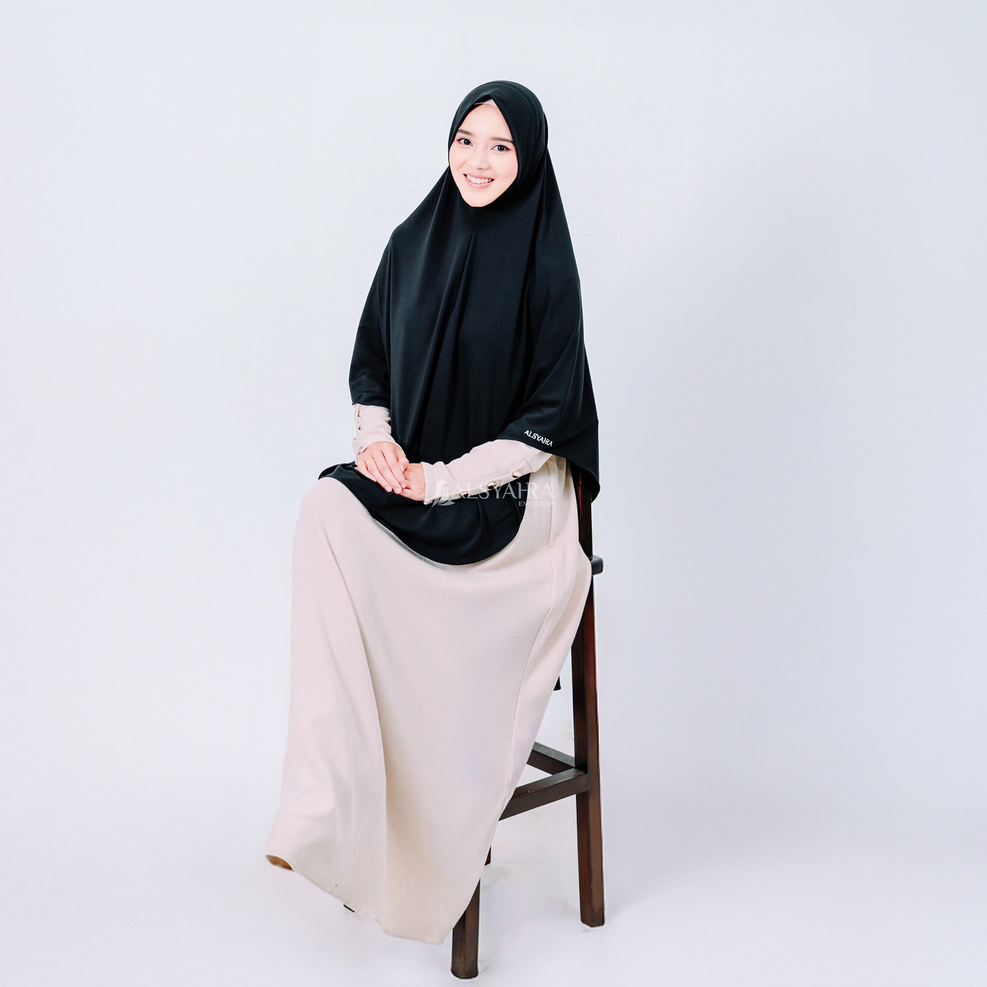 Alsyahra Exclusive - Khimar Bergo Syari Chin Cover Azzahira Nutup Dagu Premium Size XL