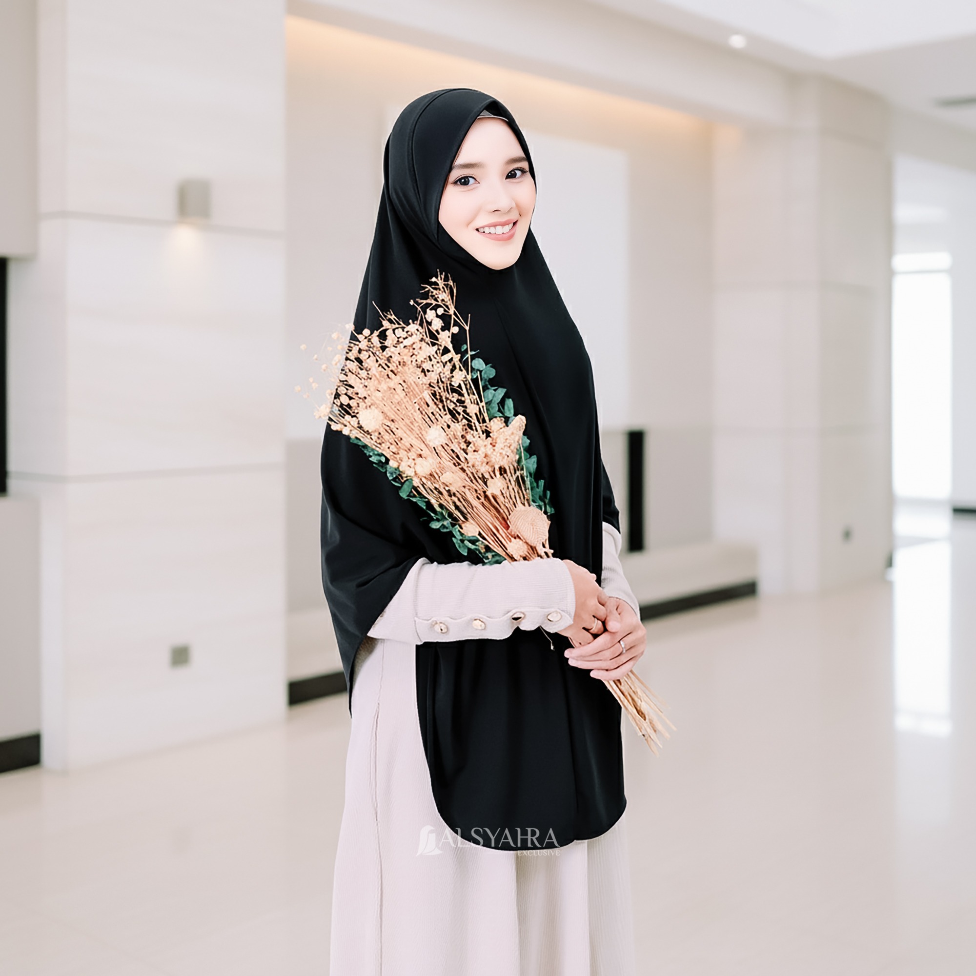 Alsyahra Exclusive - Khimar Bergo Syari Chin Cover Azzahira Nutup Dagu Premium Size XL
