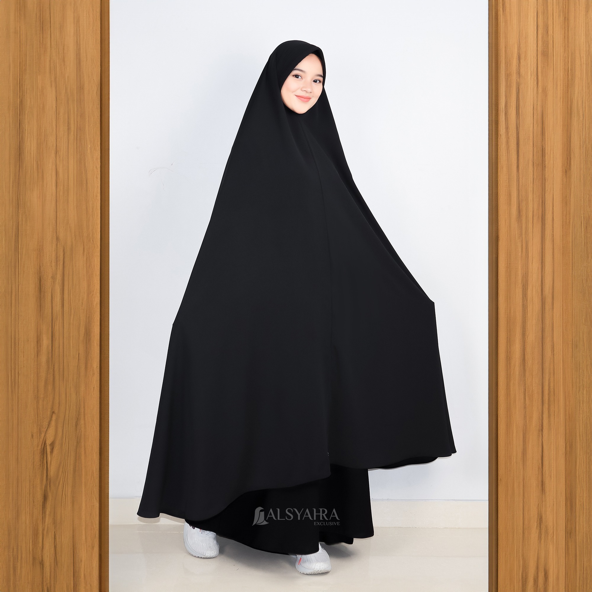 Alsyahra Exclusive - Set Long Khimar Like Mukena Haramain PAD Cadar Tali WF Premium
