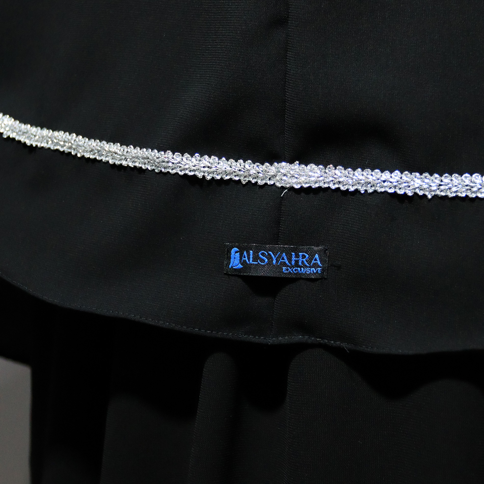 Alsyahra Exclusive - Set Khimar Syari Zahrah Niqab Bandana Soft Jetblack