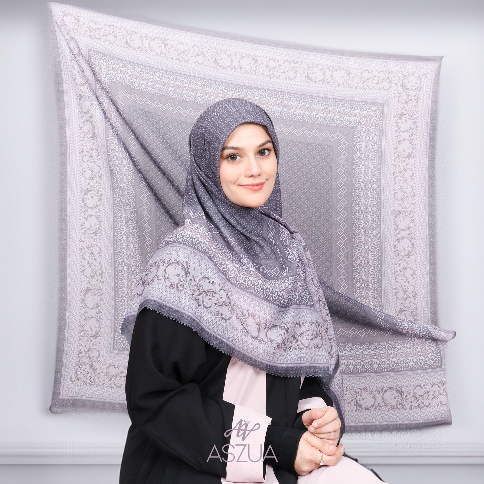 ASZUA by Alsyahra Exclusive - Scarf Aisyah Hijab Square Import Premium
