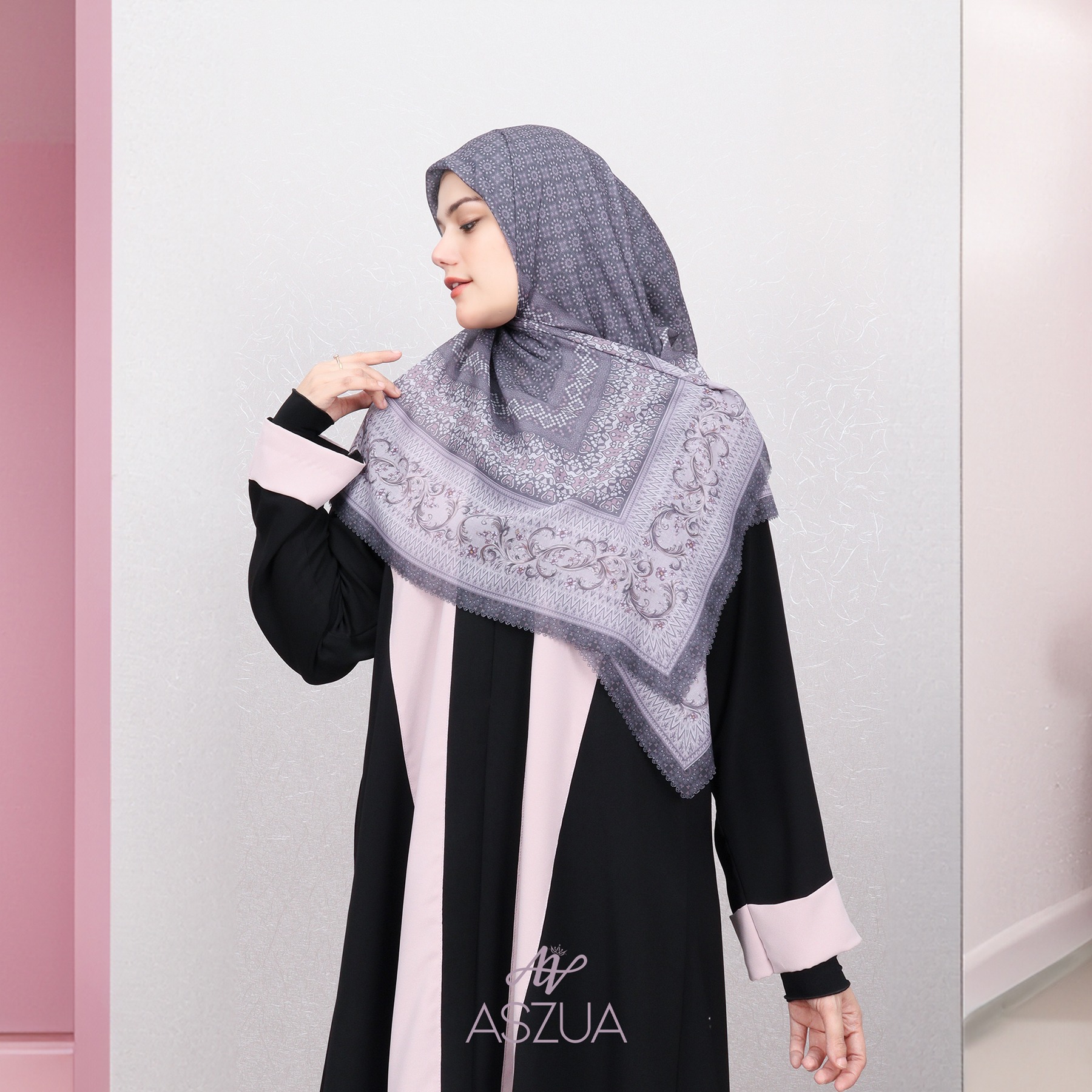 ASZUA by Alsyahra Exclusive - Scarf Aisyah Hijab Square Import Premium