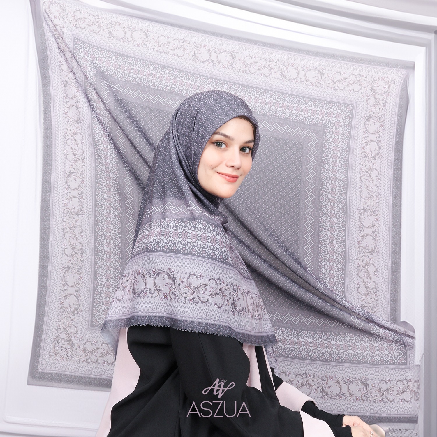 ASZUA by Alsyahra Exclusive - Scarf Aisyah Hijab Square Import Premium