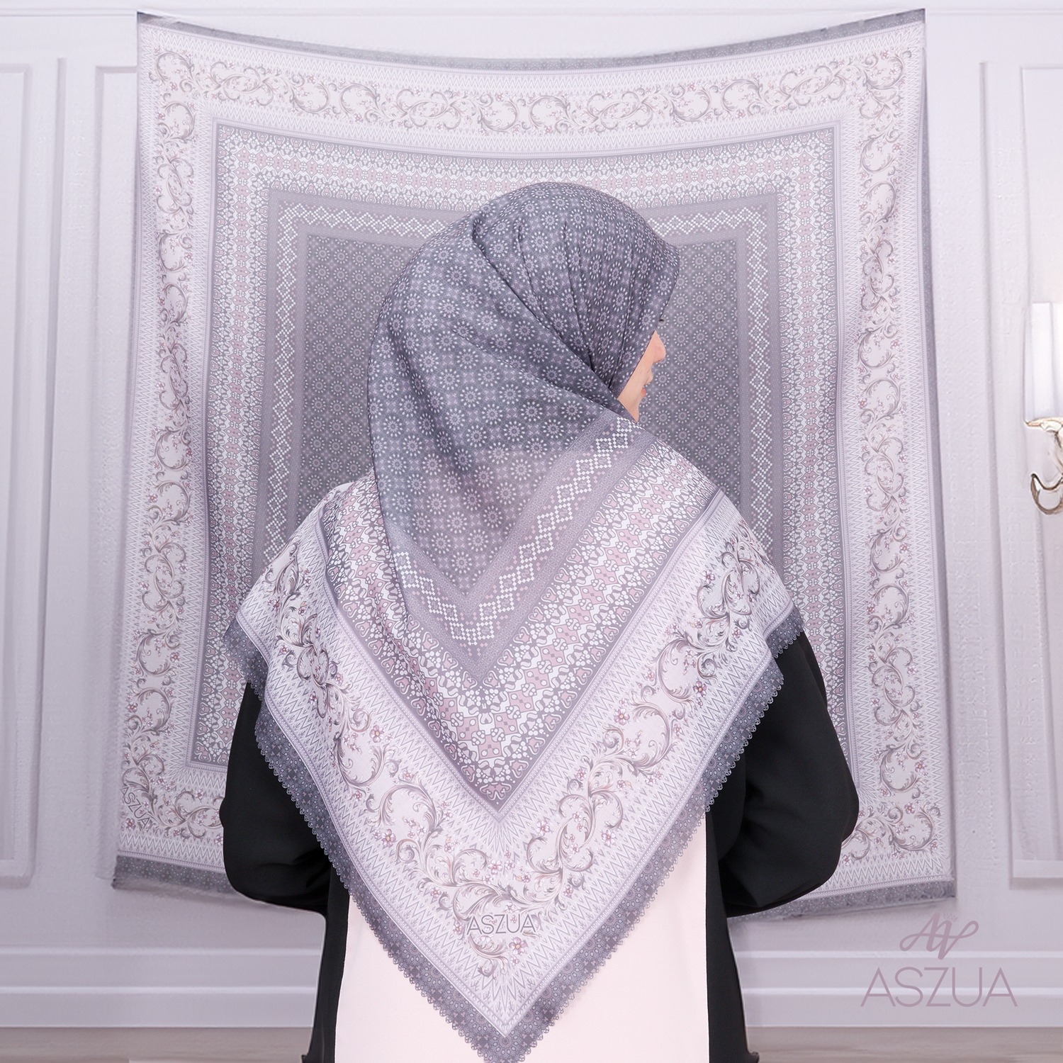 ASZUA by Alsyahra Exclusive - Scarf Aisyah Hijab Square Import Premium