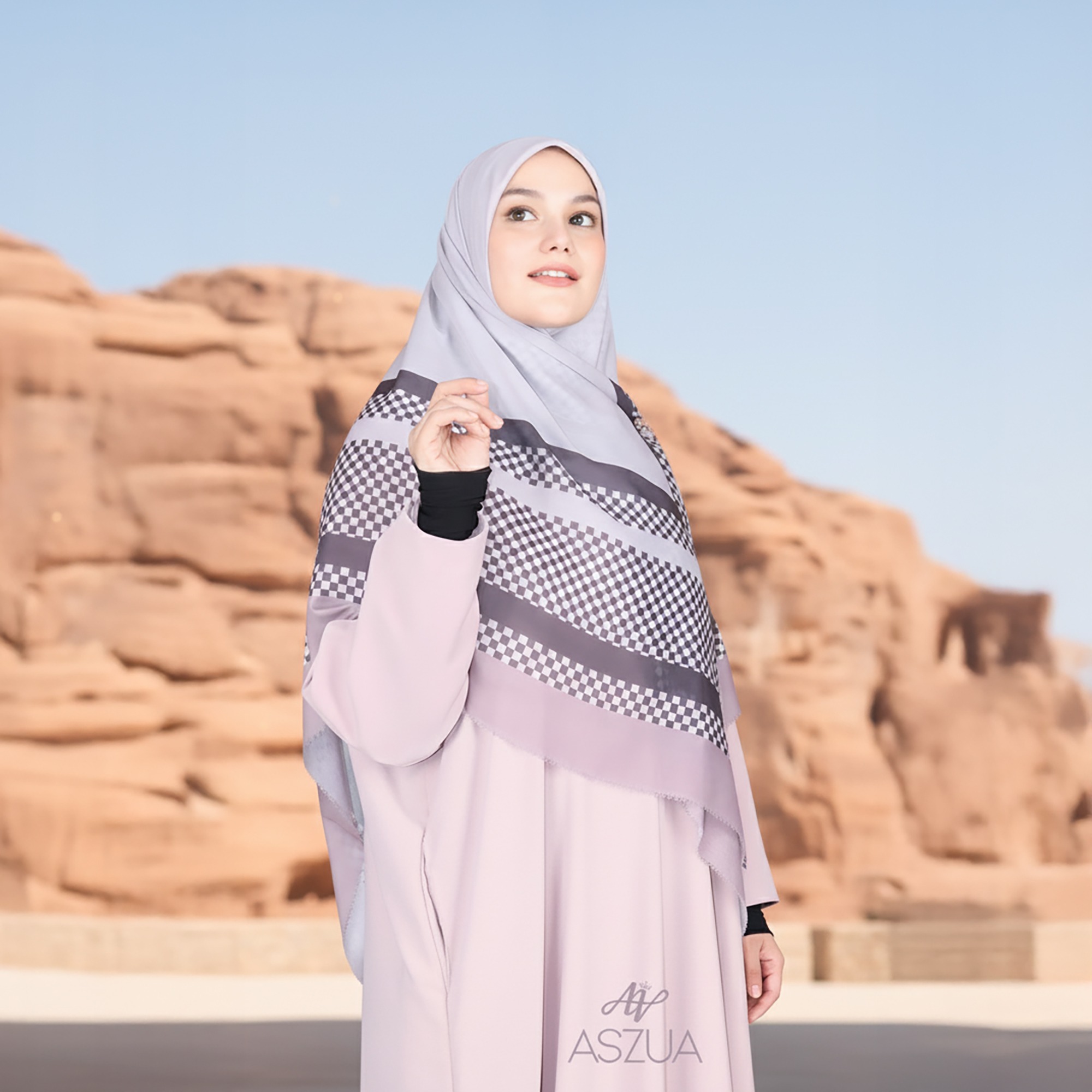 ASZUA by Alsyahra Exclusive - Scarf Hijaz Hijab Square Import Premium