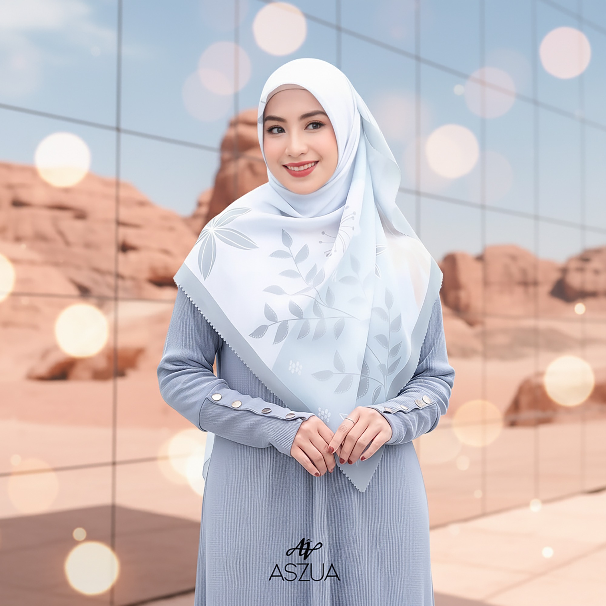 ASZUA by Alsyahra Exclusive - Scarf Hindun Hijab Square Import Premium