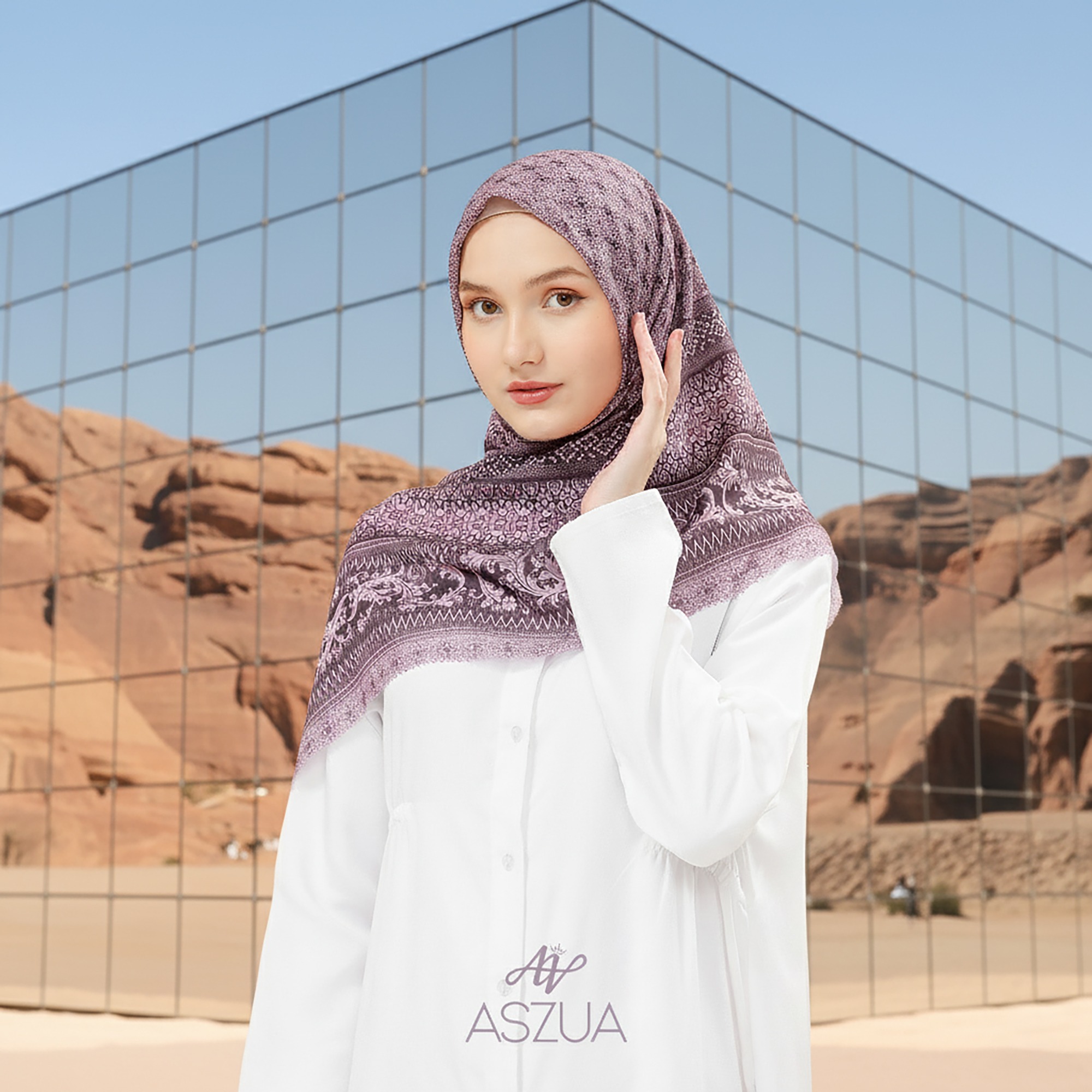 ASZUA by Alsyahra Exclusive - Scarf Malika Hijab Square Import Premium