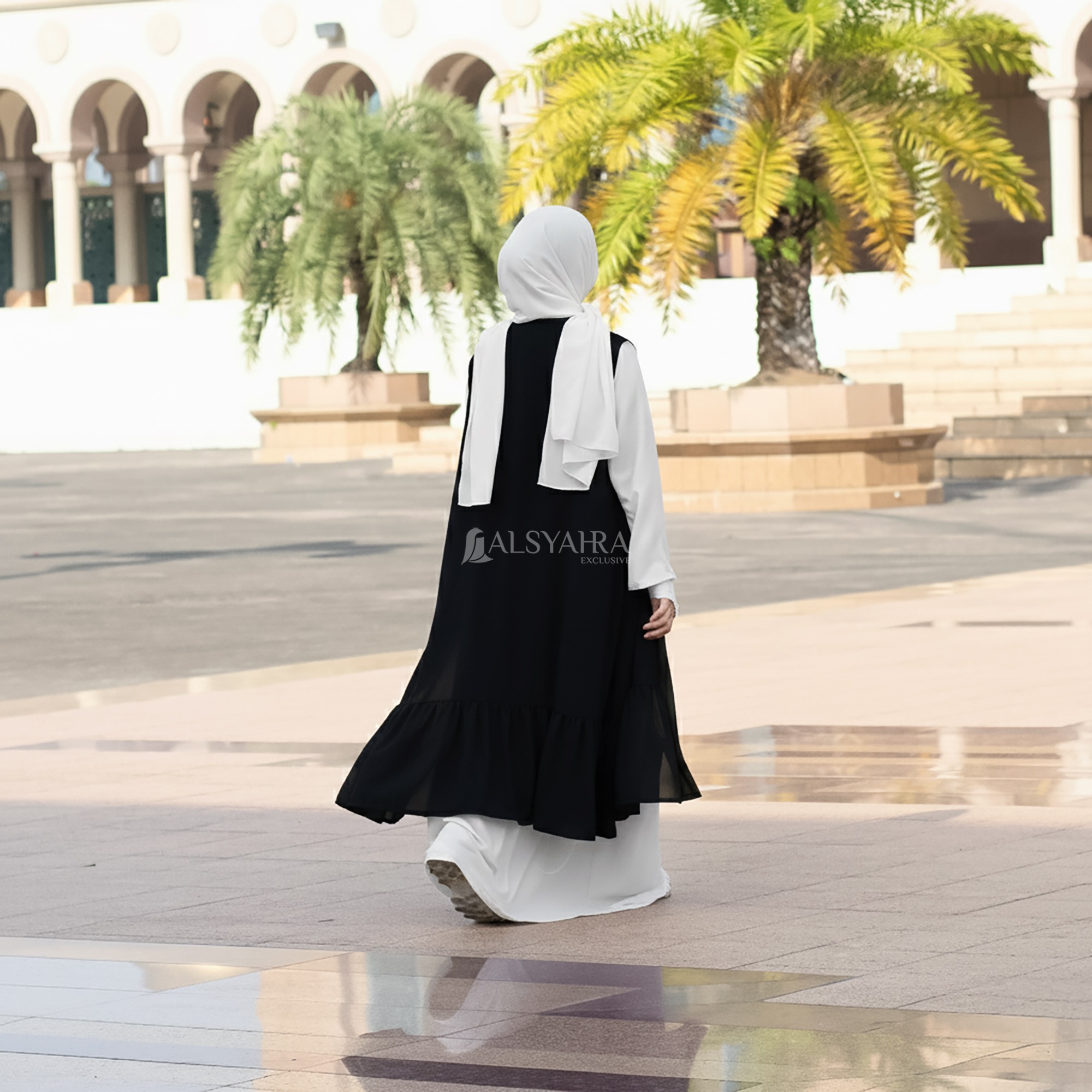 Alsyahra Exclusive - Long Outer Syari Cardigan Wrinkle Ajniha Sifon Cerutti Permium
