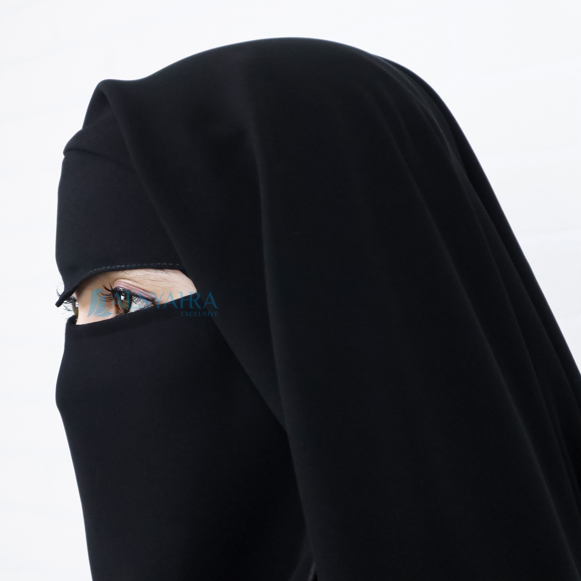 Alsyahra Exclusive - Niqab Yaman Eagle Eyes Jetblack Alsyahra Exclusive